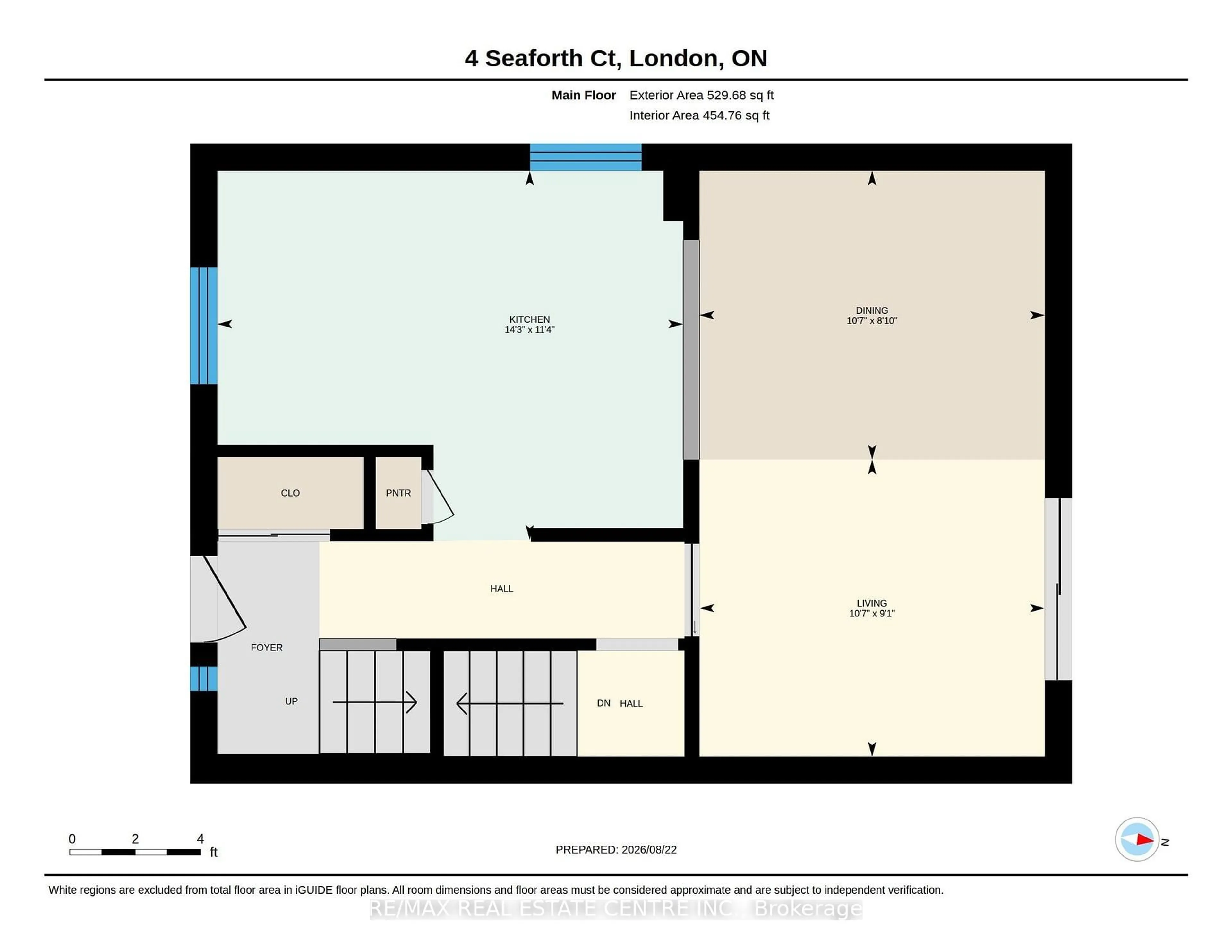Floor plan for 4 Seaforth Crt, London East Ontario N5V 3L1