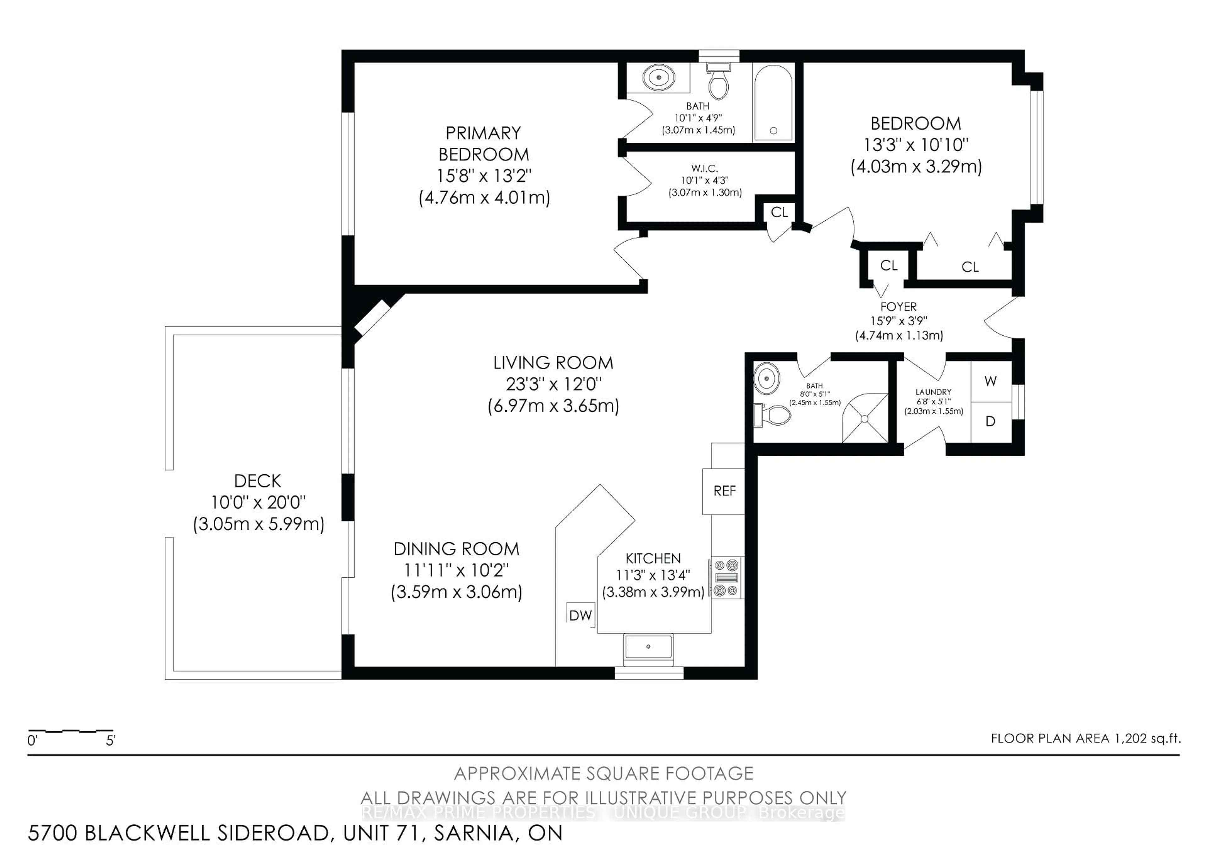 Floor plan for 5700 BLACKWELL Sdrd #71, Sarnia Ontario N7B 1B7