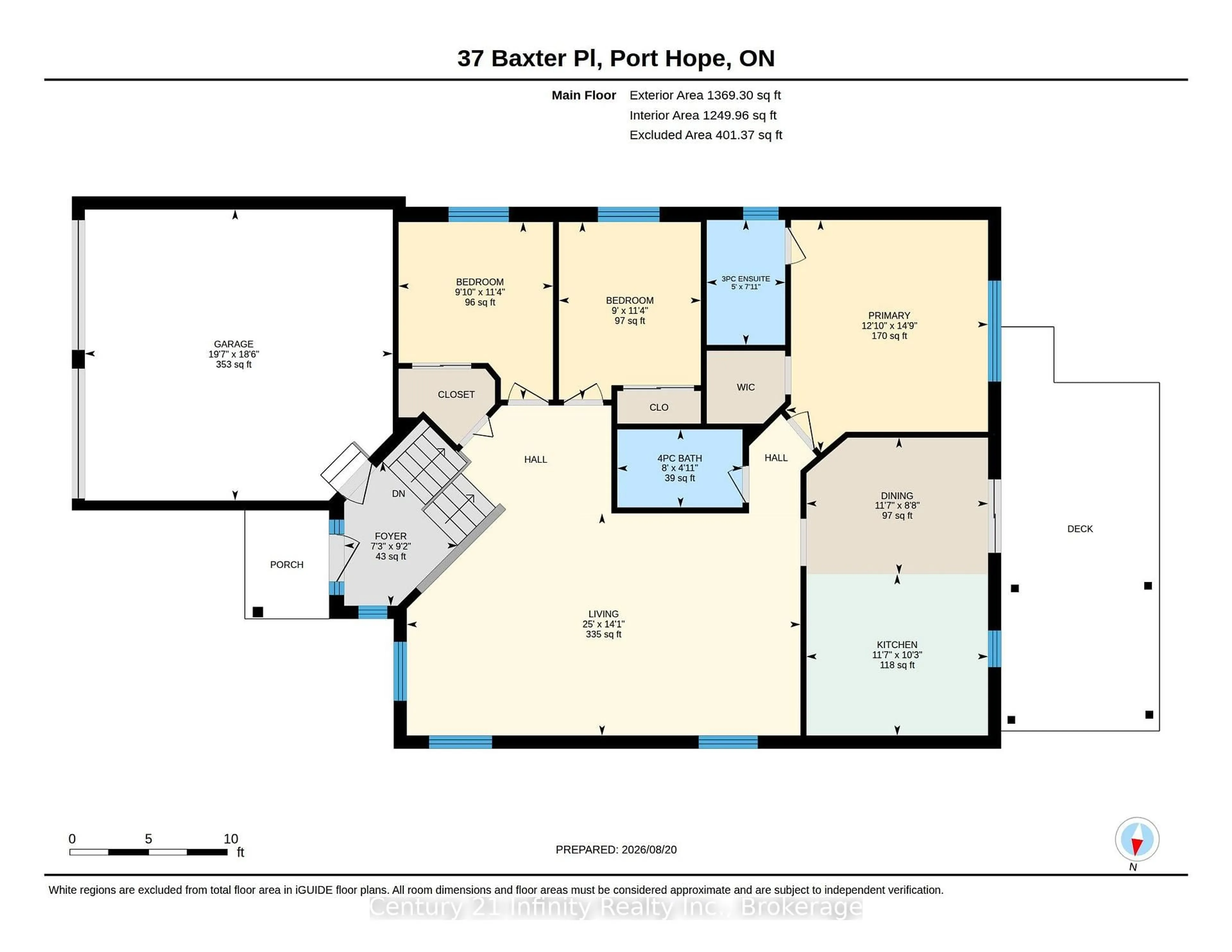 Floor plan for 37 Baxter Pl, Port Hope Ontario L1A 4J6