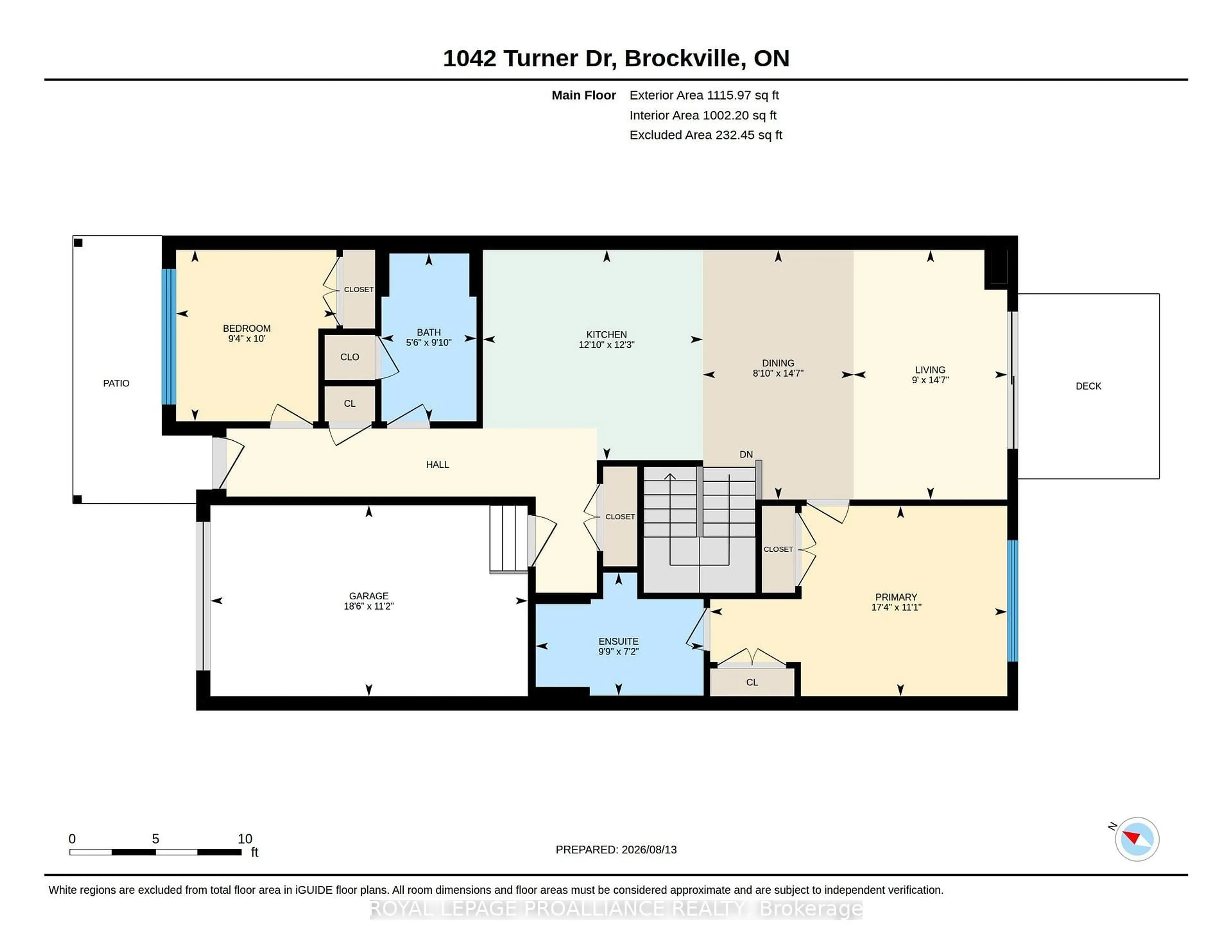 Floor plan for 1042 Turner Dr, Brockville Ontario K6V 0G8