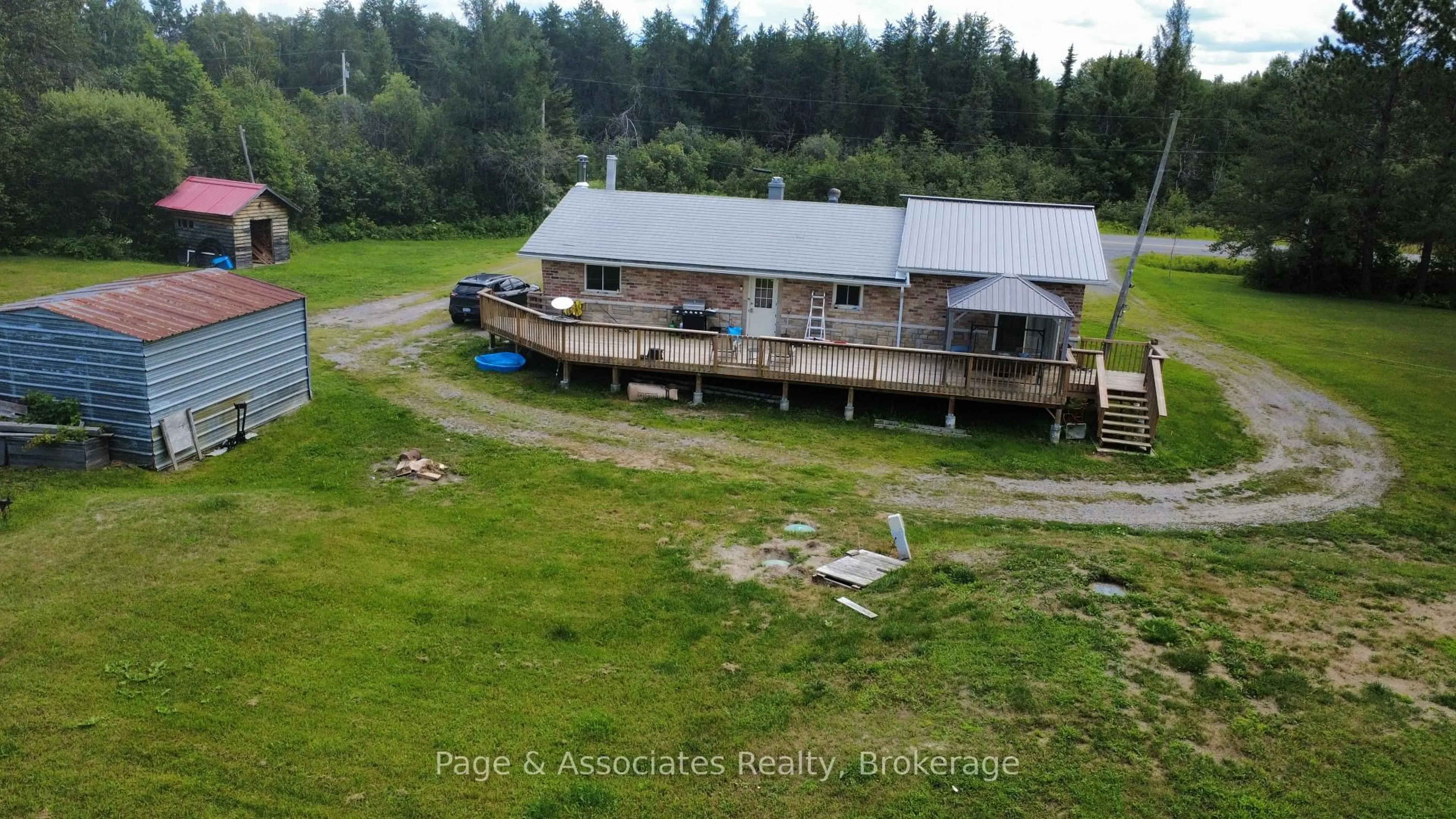 A pic from outside/outdoor area/front of a property/back of a property/a pic from drone, water/lake/river/ocean view for 3361 Highway 539, West Nipissing Ontario P0H 1M0