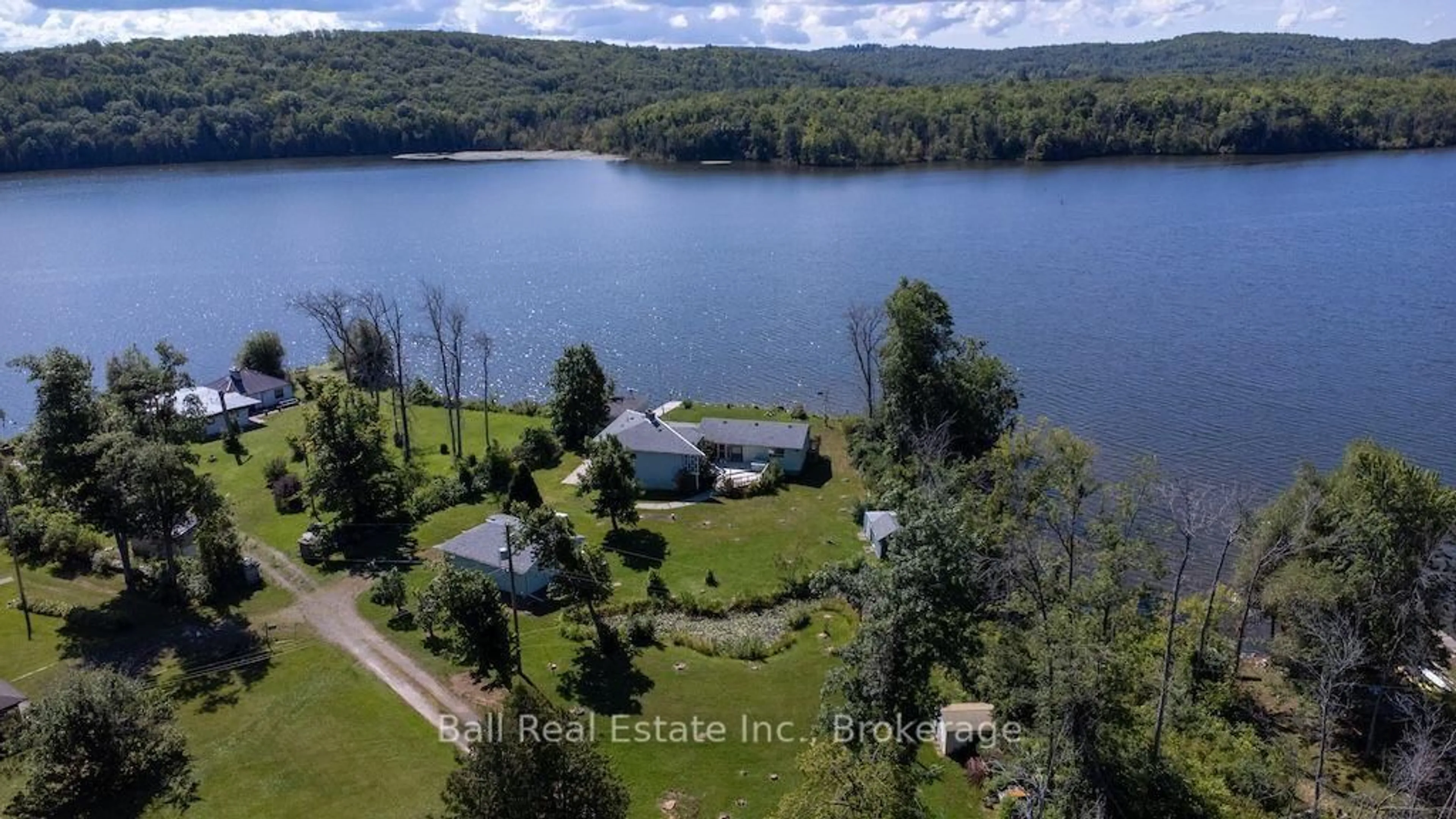 A pic from outside/outdoor area/front of a property/back of a property/a pic from drone, water/lake/river/ocean view for 533 Shady Point Lane, Asphodel-Norwood Ontario K0L 1Y0