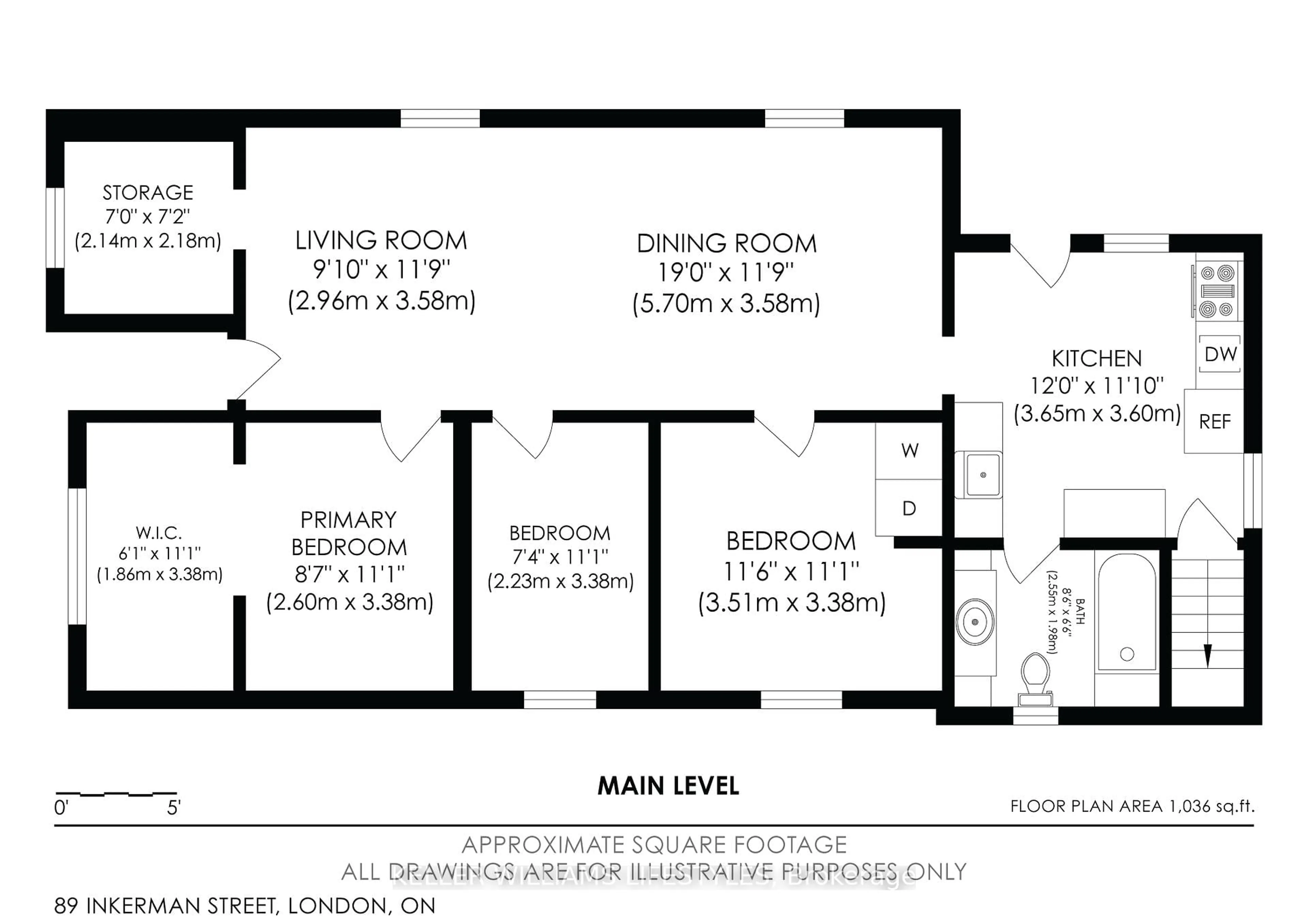 Floor plan for 89 Inkerman St, London East Ontario N5Z 1X3