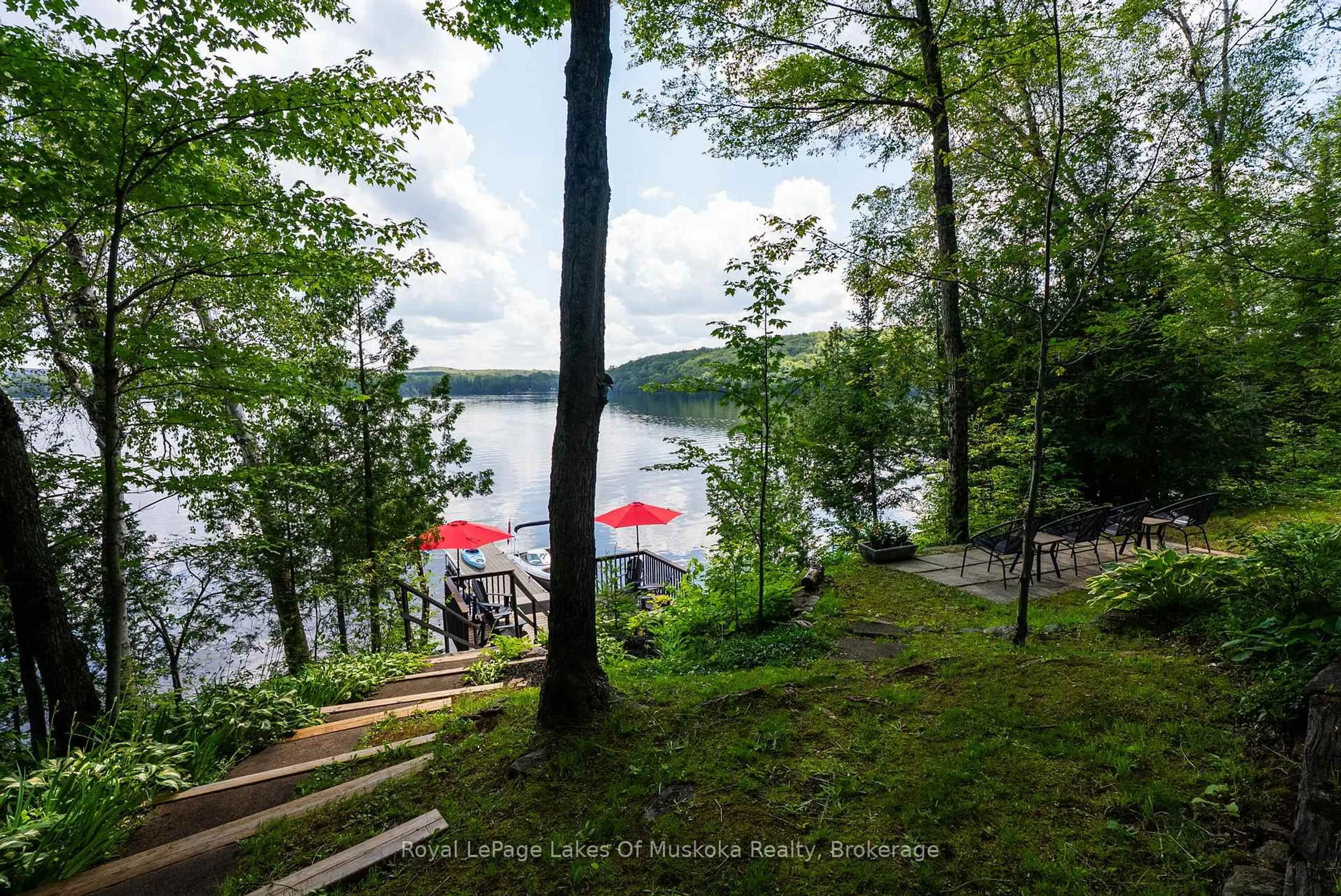 Patio, water/lake/river/ocean view for 73 Fog Fire Point Lane, Kearney Ontario P0A 1M0