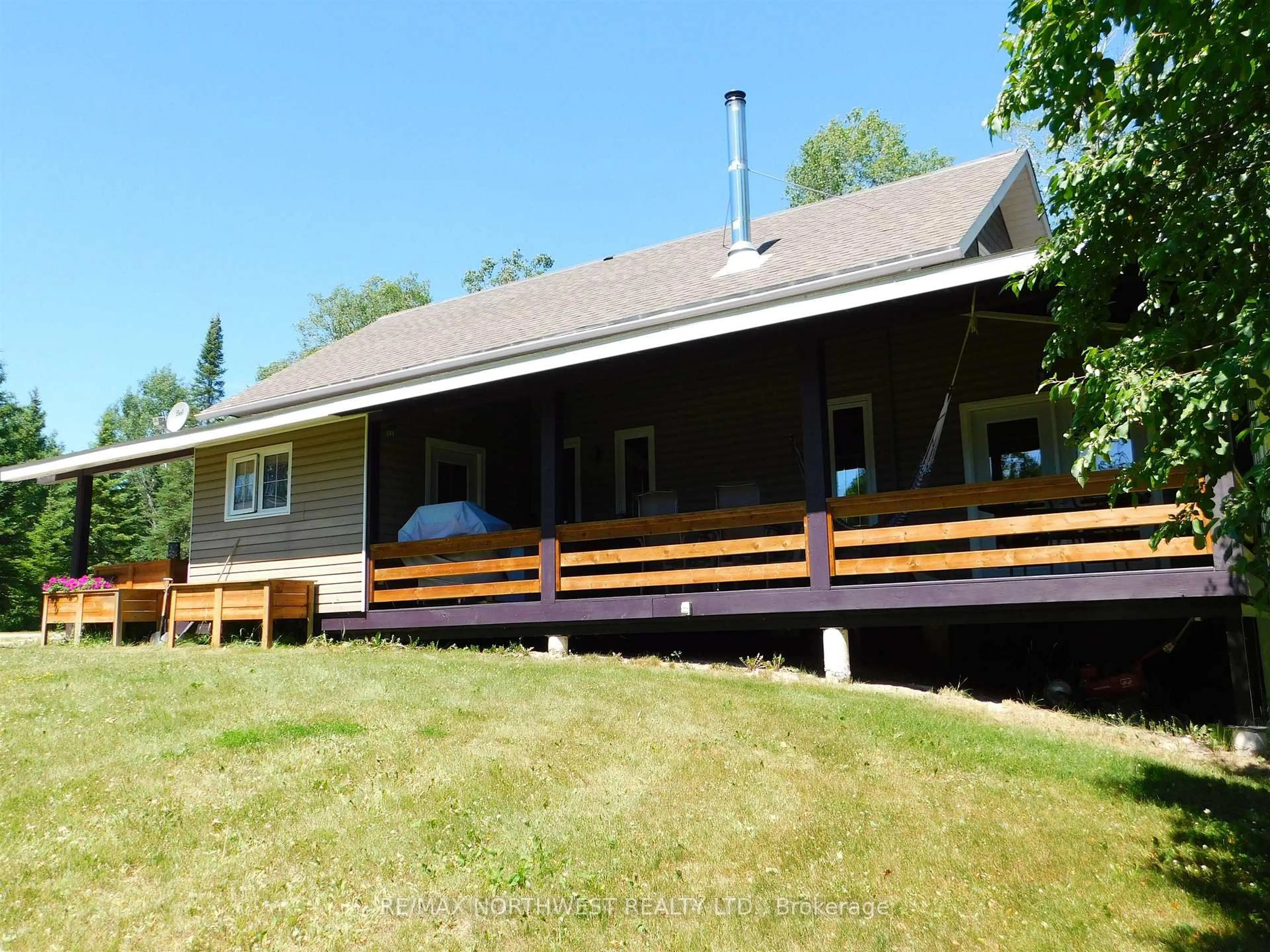 A pic from outside/outdoor area/front of a property/back of a property/a pic from drone, unknown for 331 Townline Rd, Machin Ontario P0V 1S0