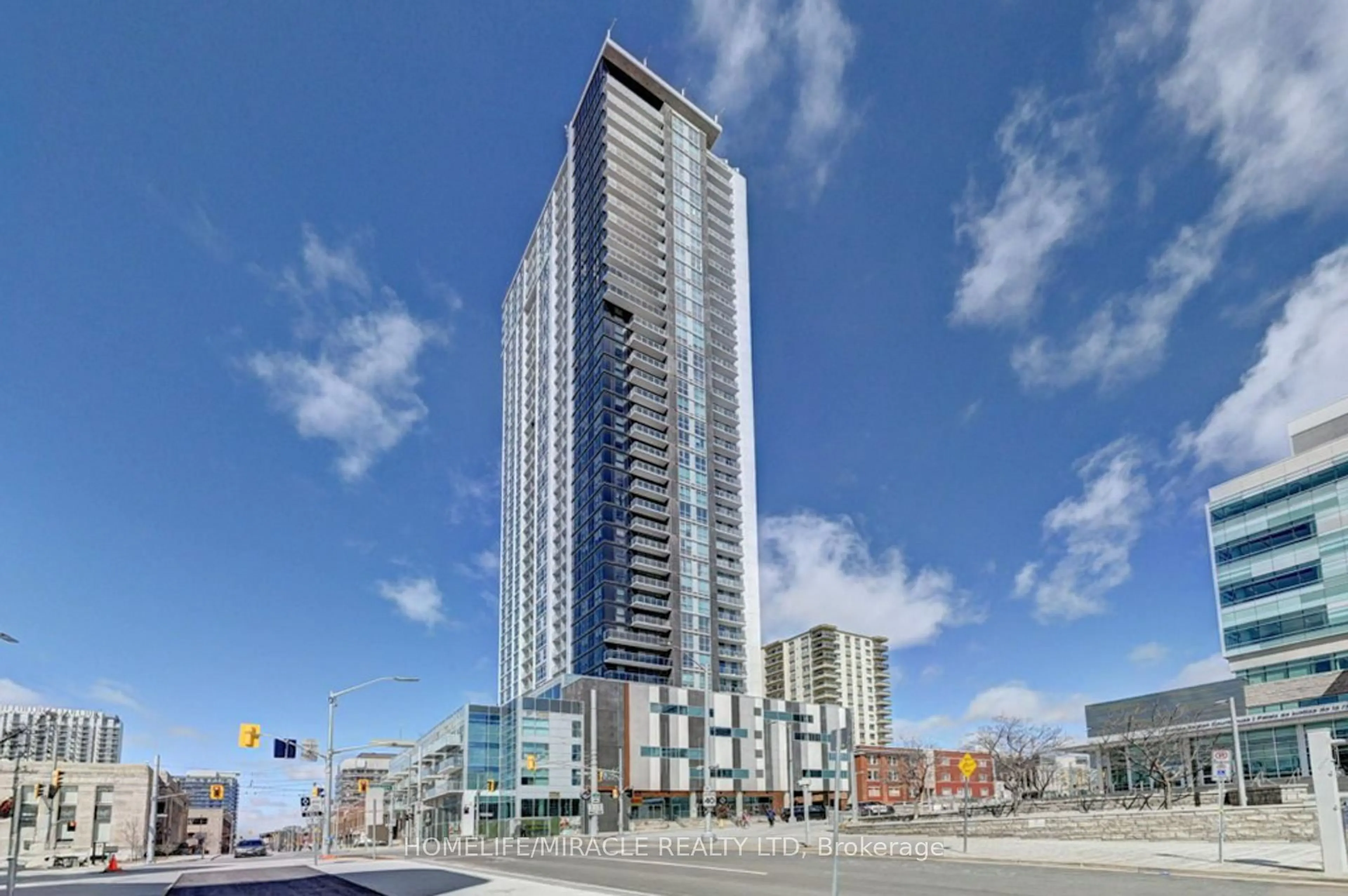 A pic from outside/outdoor area/front of a property/back of a property/a pic from drone, building for 60 Frederick St #1213, Kitchener Ontario N2C 0H7