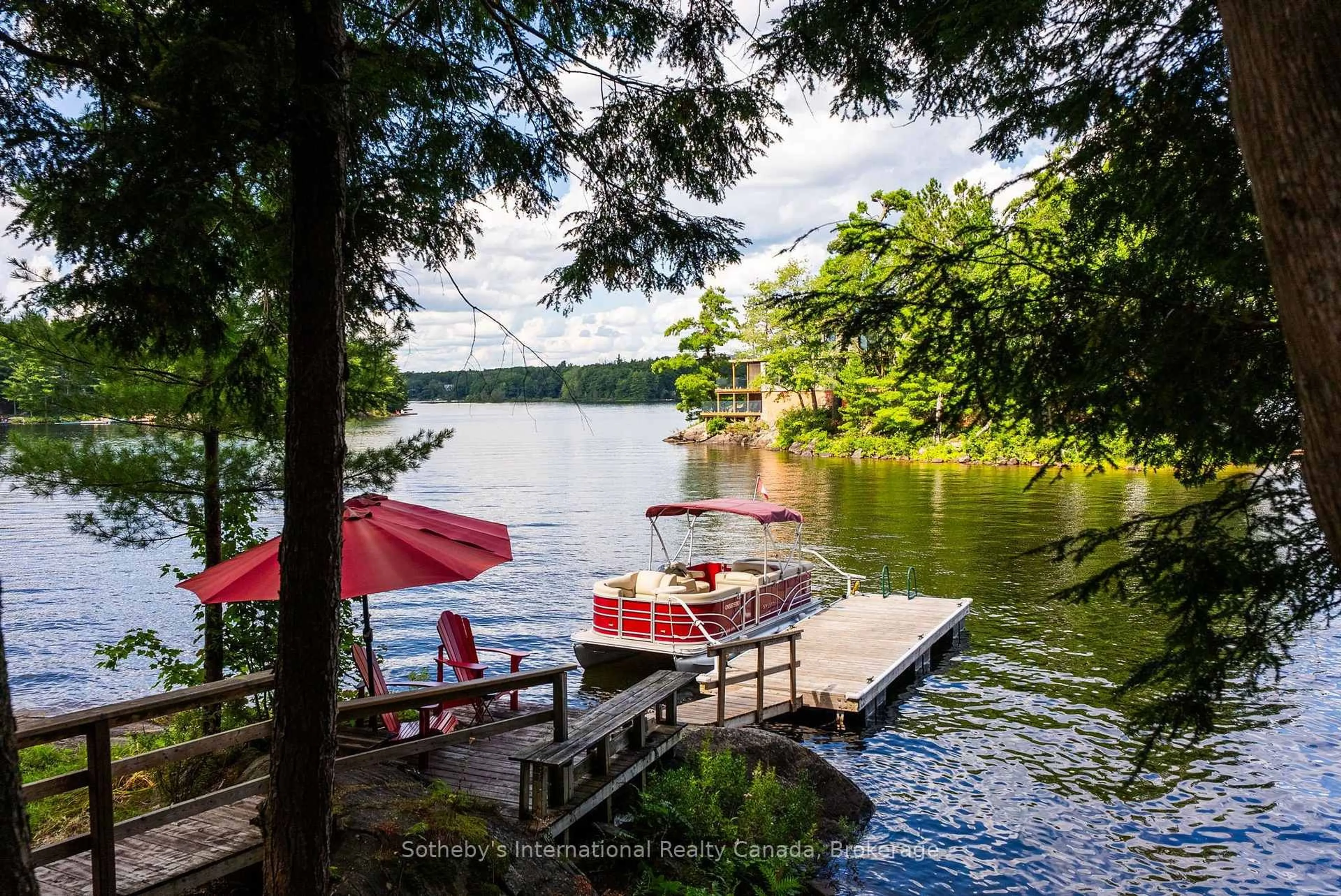 Patio, water/lake/river/ocean view for 1061 Hurling Point Rd, Muskoka Lakes Ontario P0C 1A0