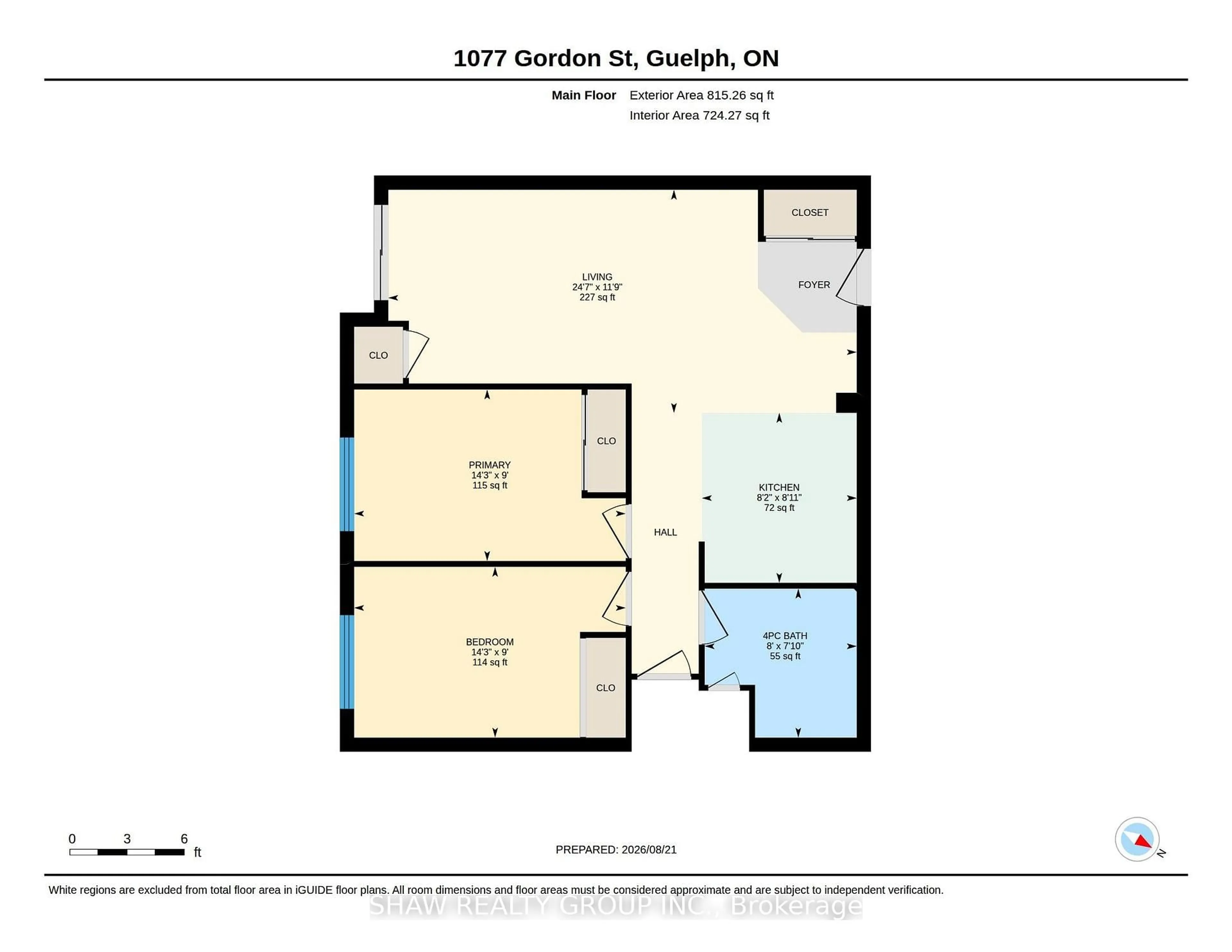 Floor plan for 1077 Gordon St #423, Guelph Ontario N1G 0E3