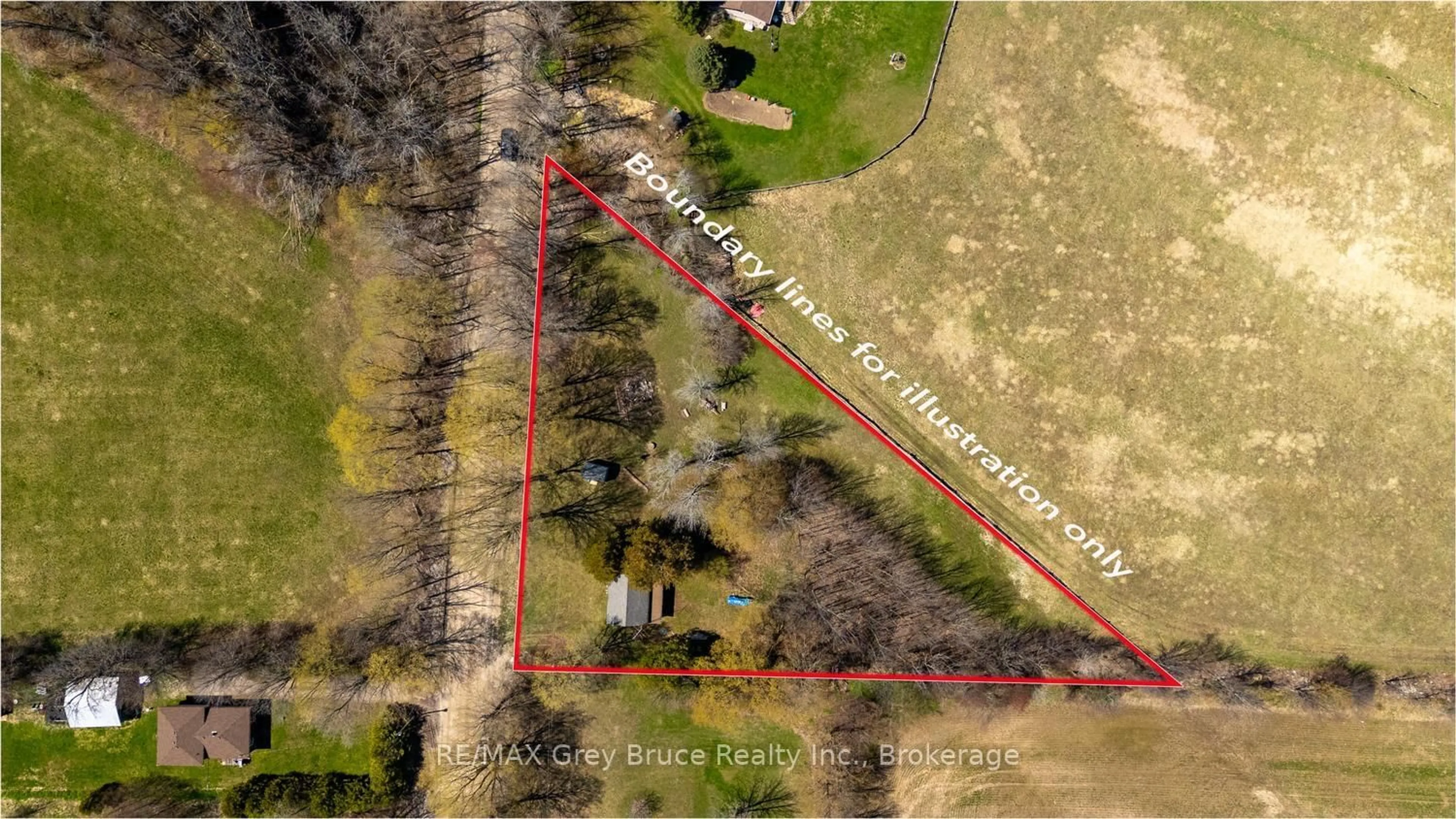 A pic from outside/outdoor area/front of a property/back of a property/a pic from drone, street for 130 Crooked Hill Rd, South Bruce Peninsula Ontario N0H 1A0