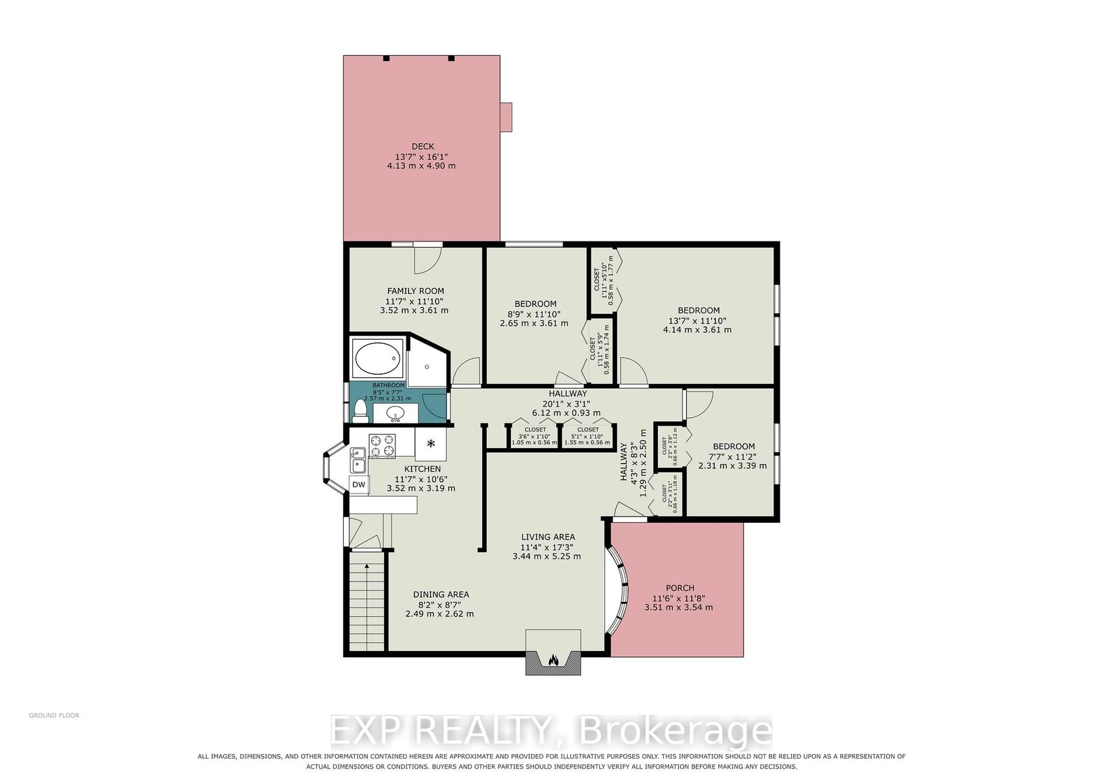 Floor plan for 16 Elmsley Cres, Ottawa Ontario K2H 6V2