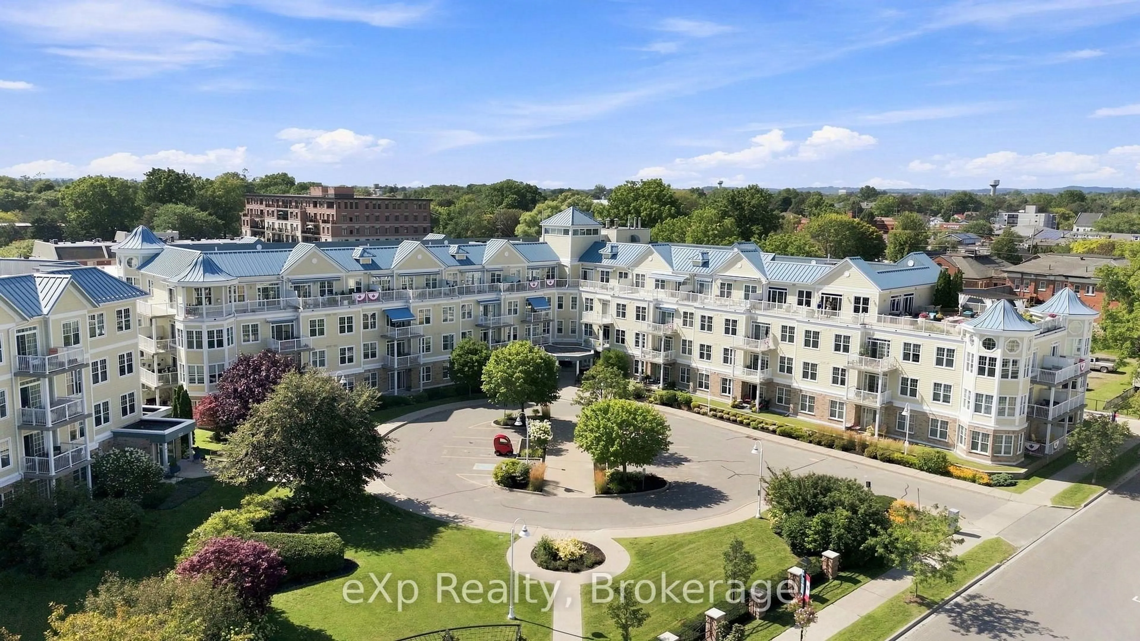 A pic from outside/outdoor area/front of a property/back of a property/a pic from drone, city buildings view from balcony for 145 Third St #212, Cobourg Ontario K9A 5X1