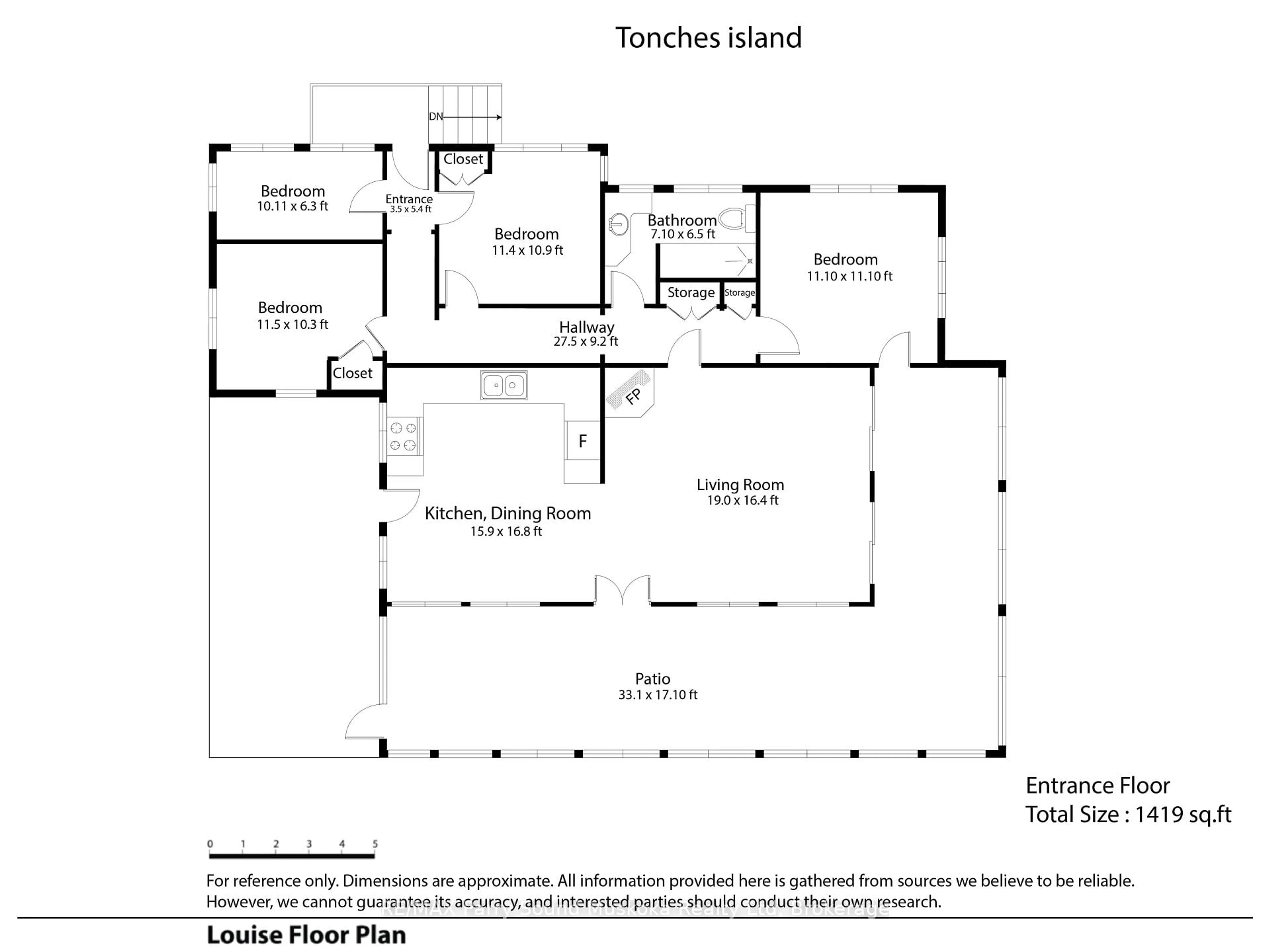 Floor plan for 87 Island Island, The Archipelago Ontario P0G 1K0