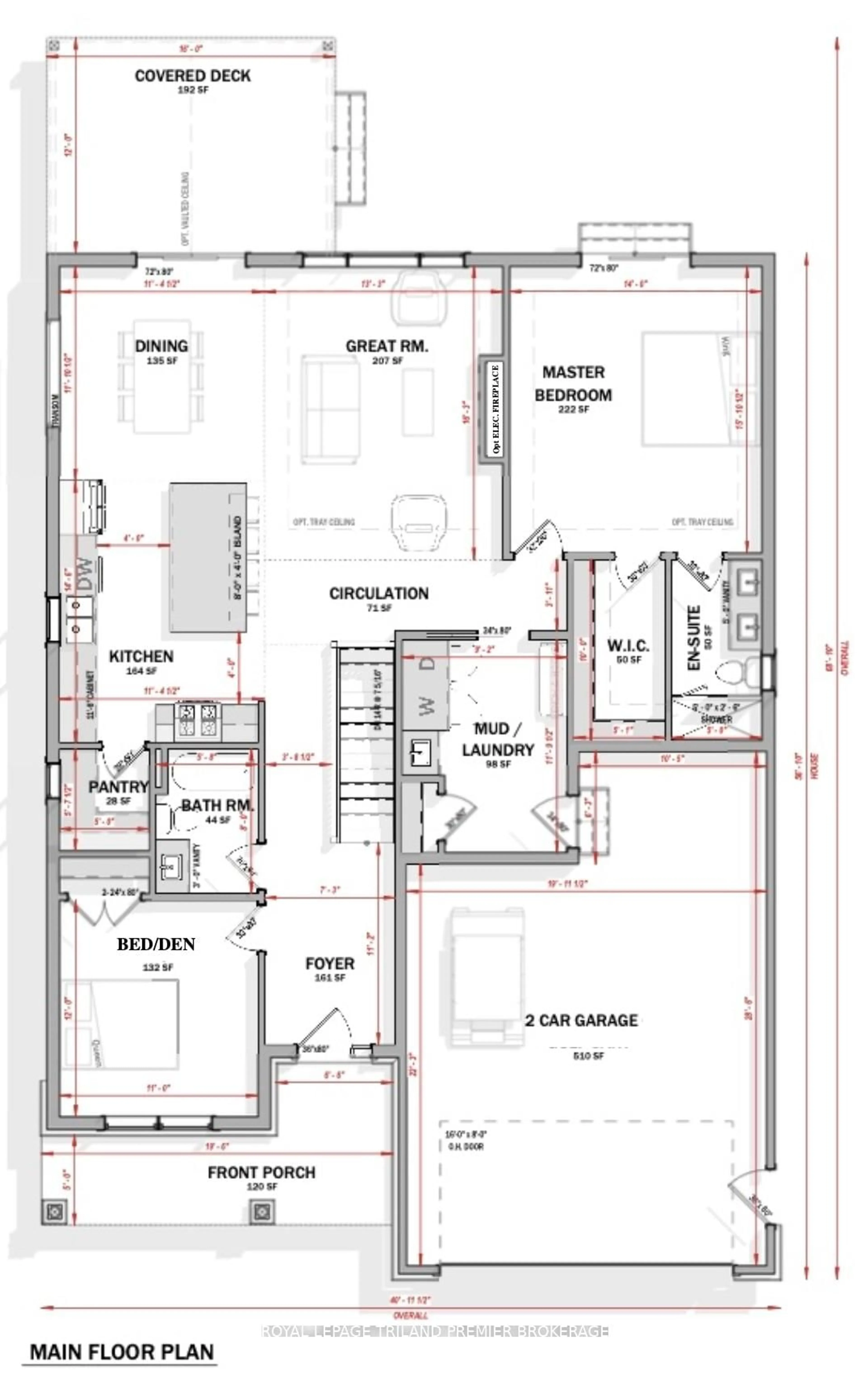 Floor plan for LOT 51 WIDDER ESTATES Dr, South Huron Ontario N0M 2N0
