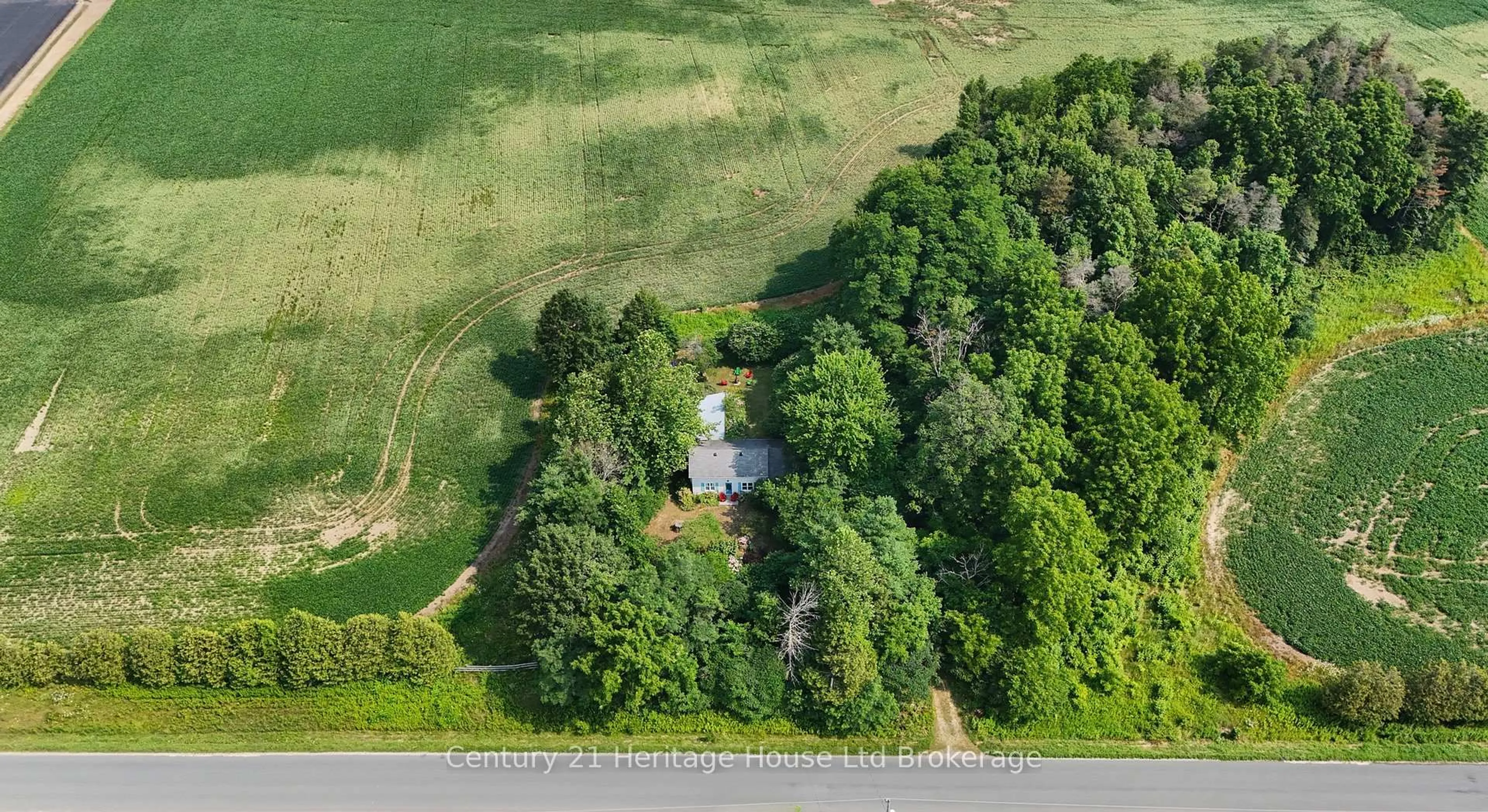 A pic from outside/outdoor area/front of a property/back of a property/a pic from drone, forest/trees view for 55728 Maple Grove Line, Bayham Ontario N0J 1Y0