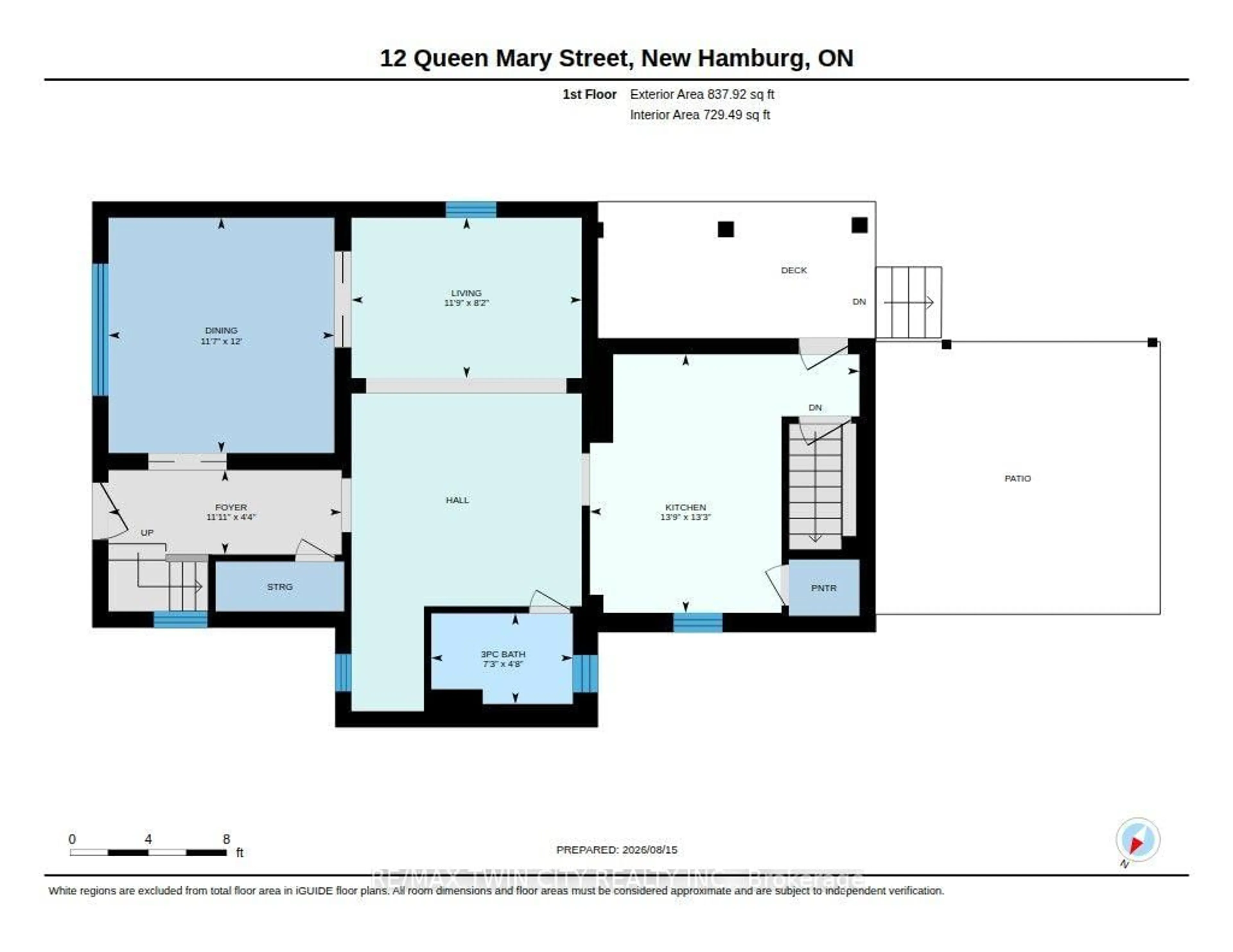 Floor plan for 12 Queen Mary St, Wilmot Ontario N3A 2C2