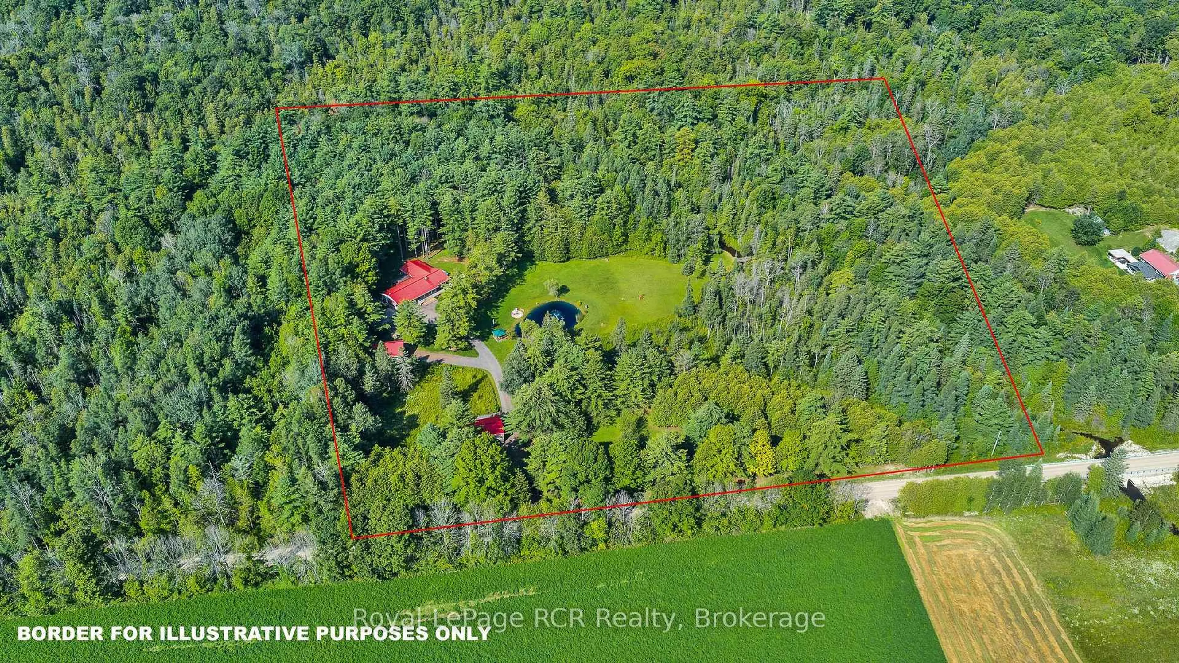 A pic from outside/outdoor area/front of a property/back of a property/a pic from drone, forest/trees view for 172376 Sideroad 25, West Grey Ontario N0G 2M0