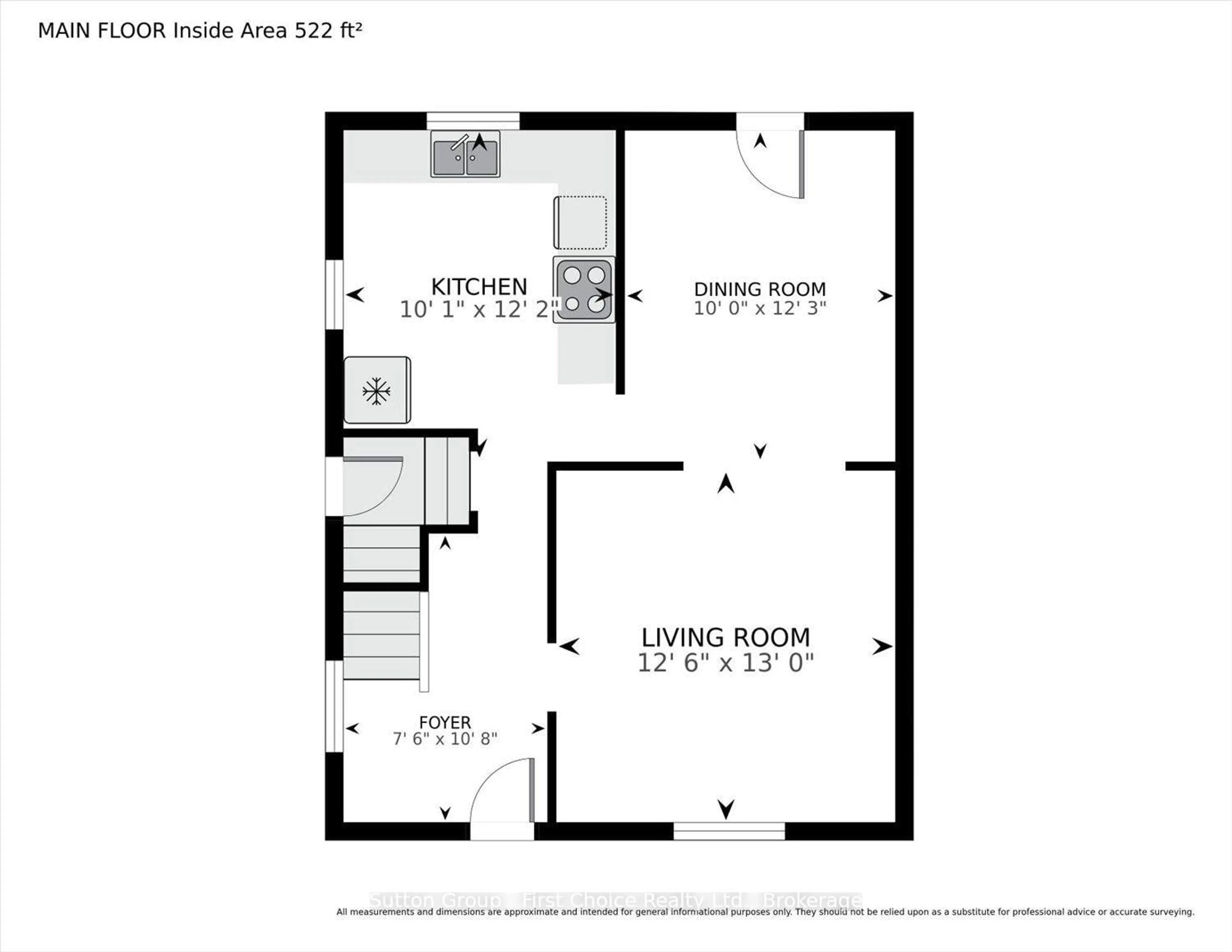 Floor plan for 222 Brunswick St, Stratford Ontario N5A 3M4