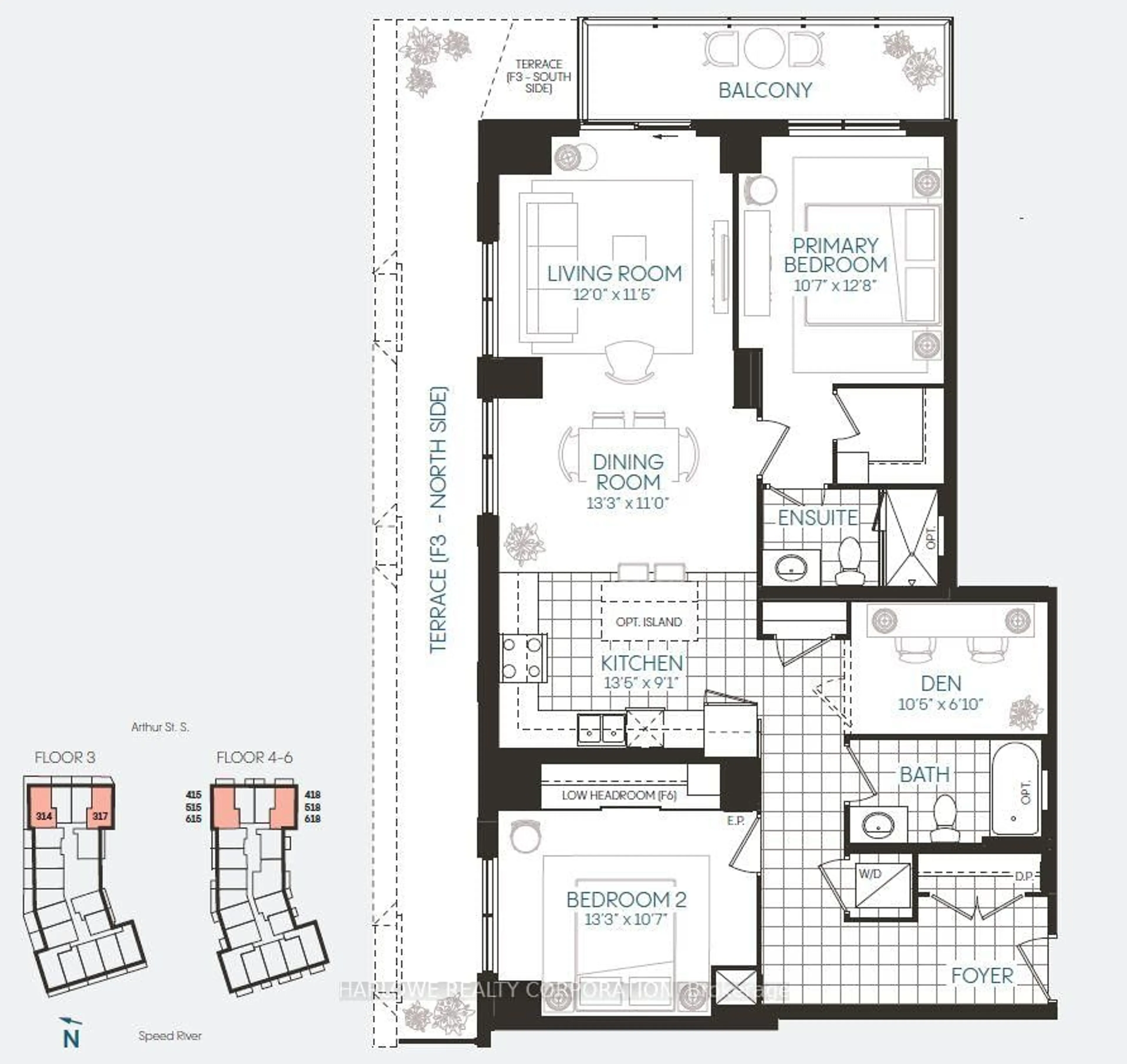 Floor plan for 93 Arthur St #314, Guelph Ontario N1E 0S6