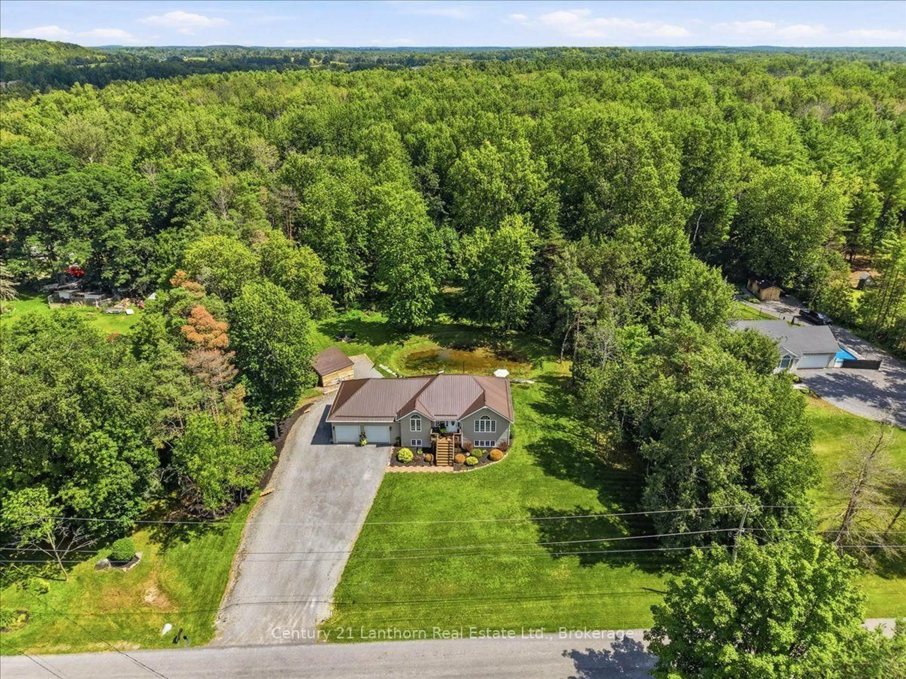 A pic from outside/outdoor area/front of a property/back of a property/a pic from drone, forest/trees view for 568 Baptist Church Rd, Stirling Ontario K0K 3E0
