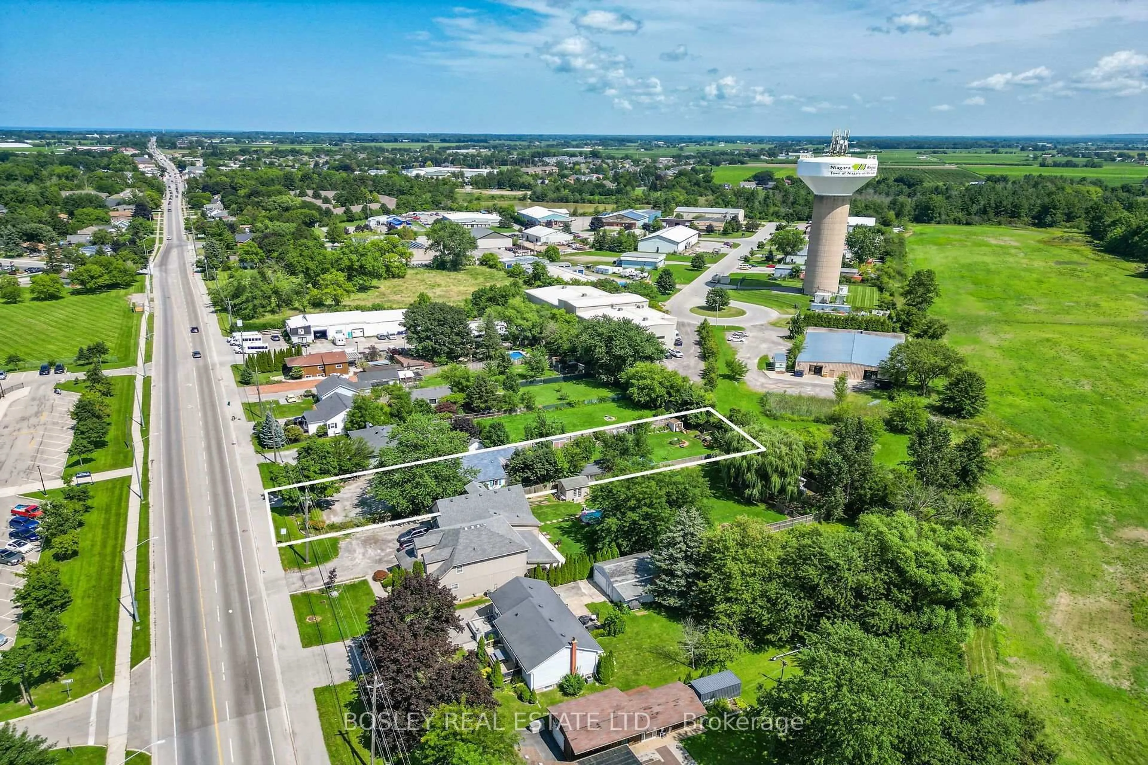 A pic from outside/outdoor area/front of a property/back of a property/a pic from drone, street for 1339 Niagara Stone Rd, Niagara-on-the-Lake Ontario L0S 1J0