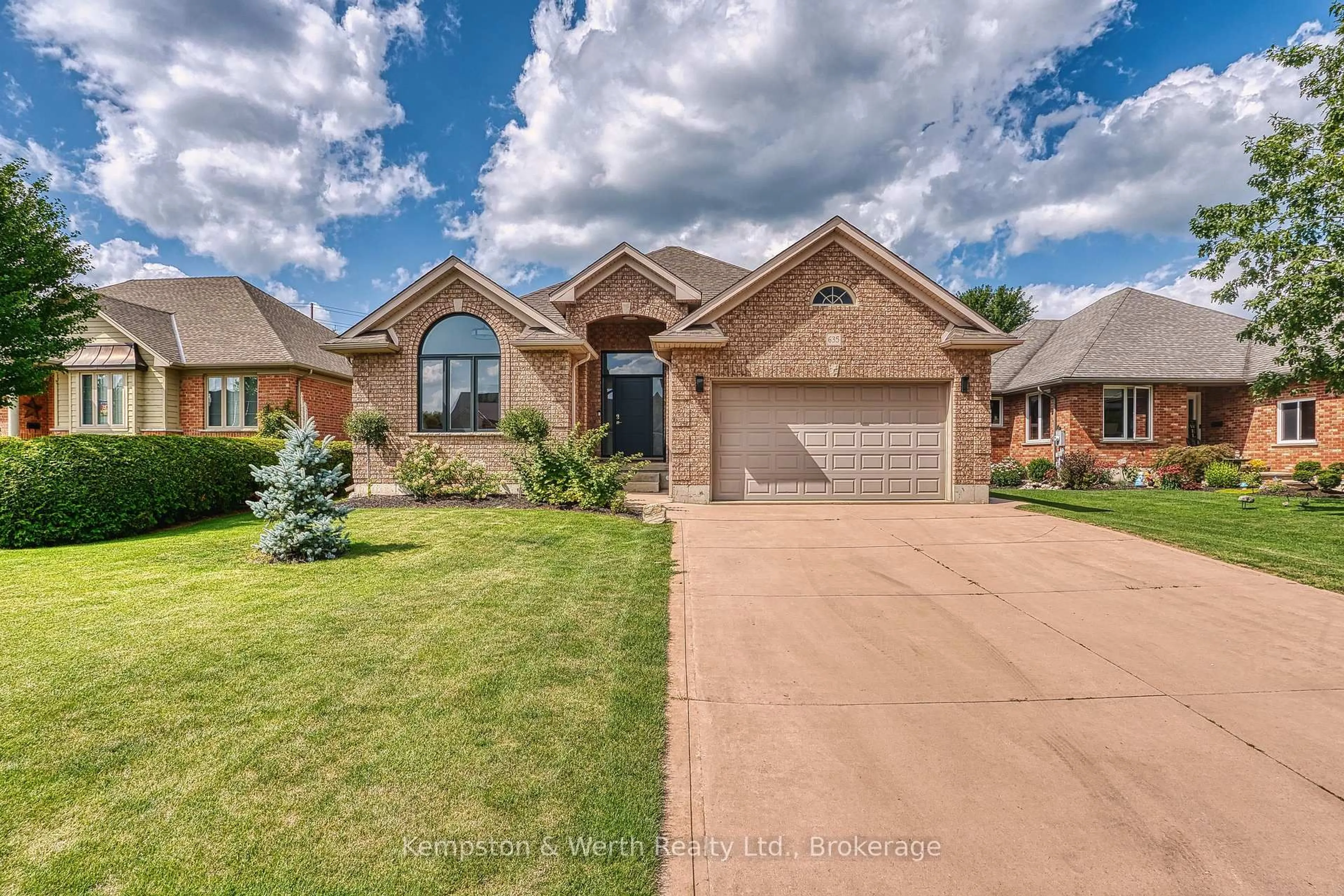 Home with brick exterior material, street for 635 Riverview Dr, North Perth Ontario N4W 3T7