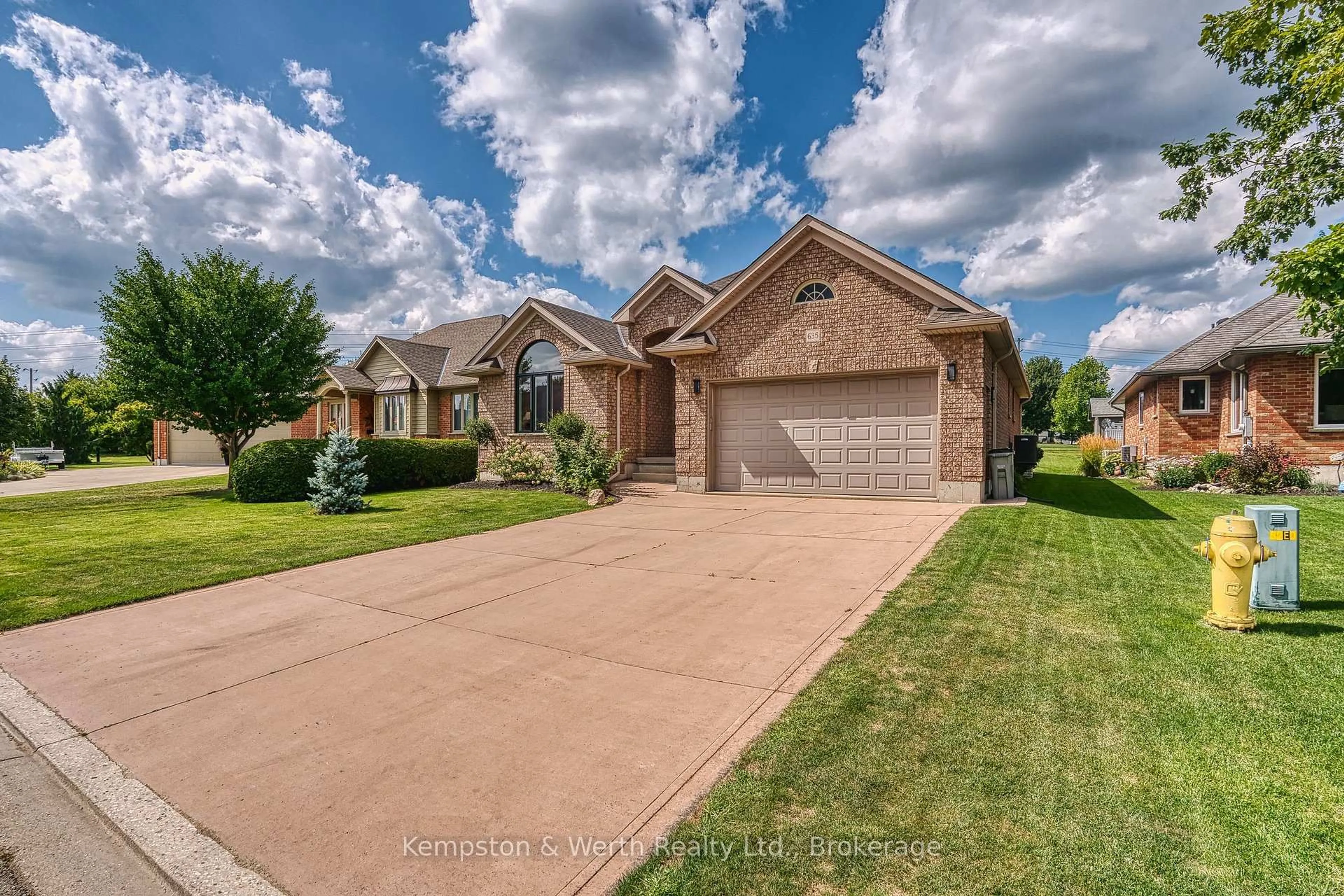 Home with brick exterior material, street for 635 Riverview Dr, North Perth Ontario N4W 3T7