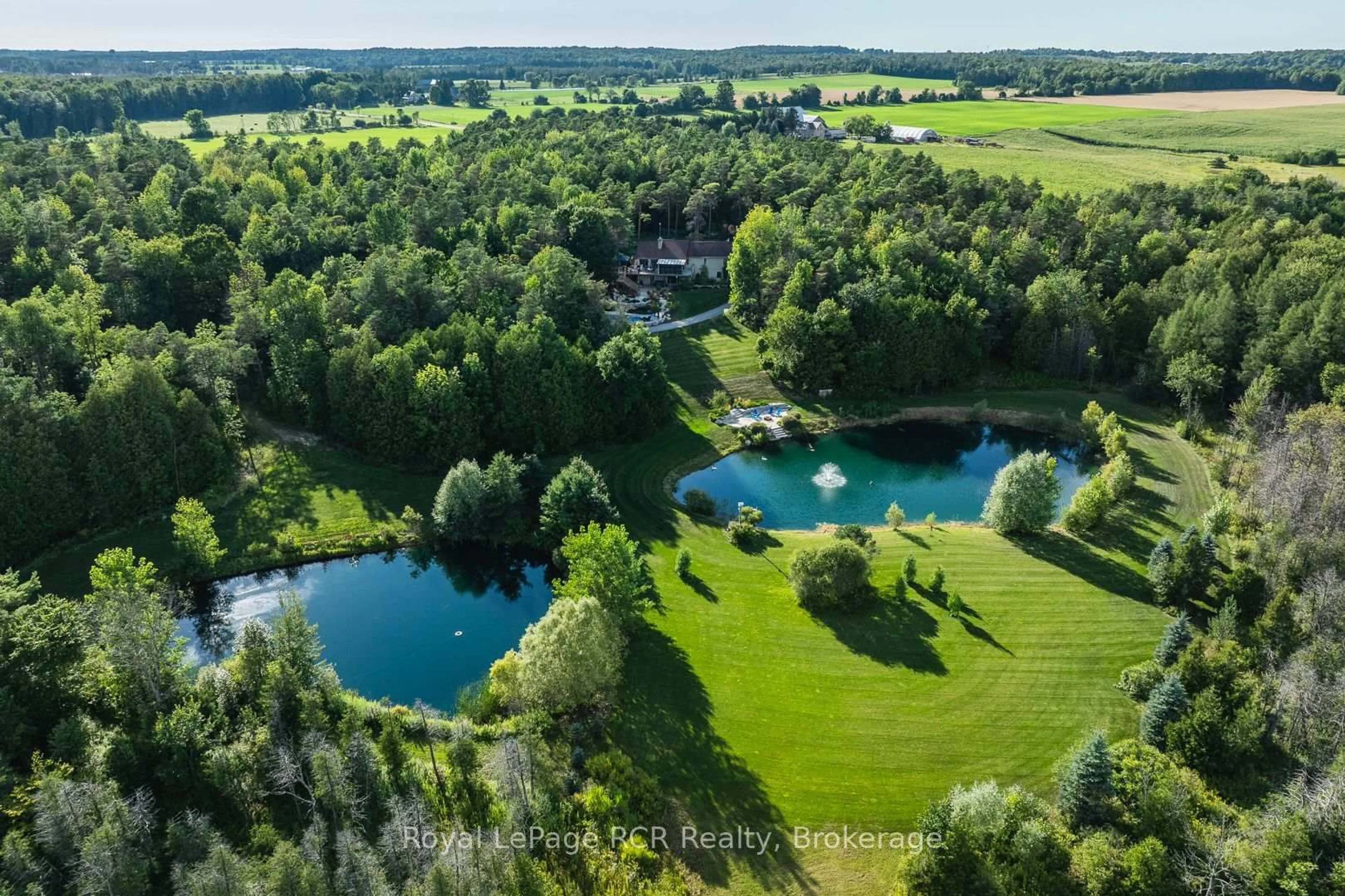 A pic from outside/outdoor area/front of a property/back of a property/a pic from drone, water/lake/river/ocean view for 441702 Concession 8 Ndr, West Grey Ontario N0G 1S0