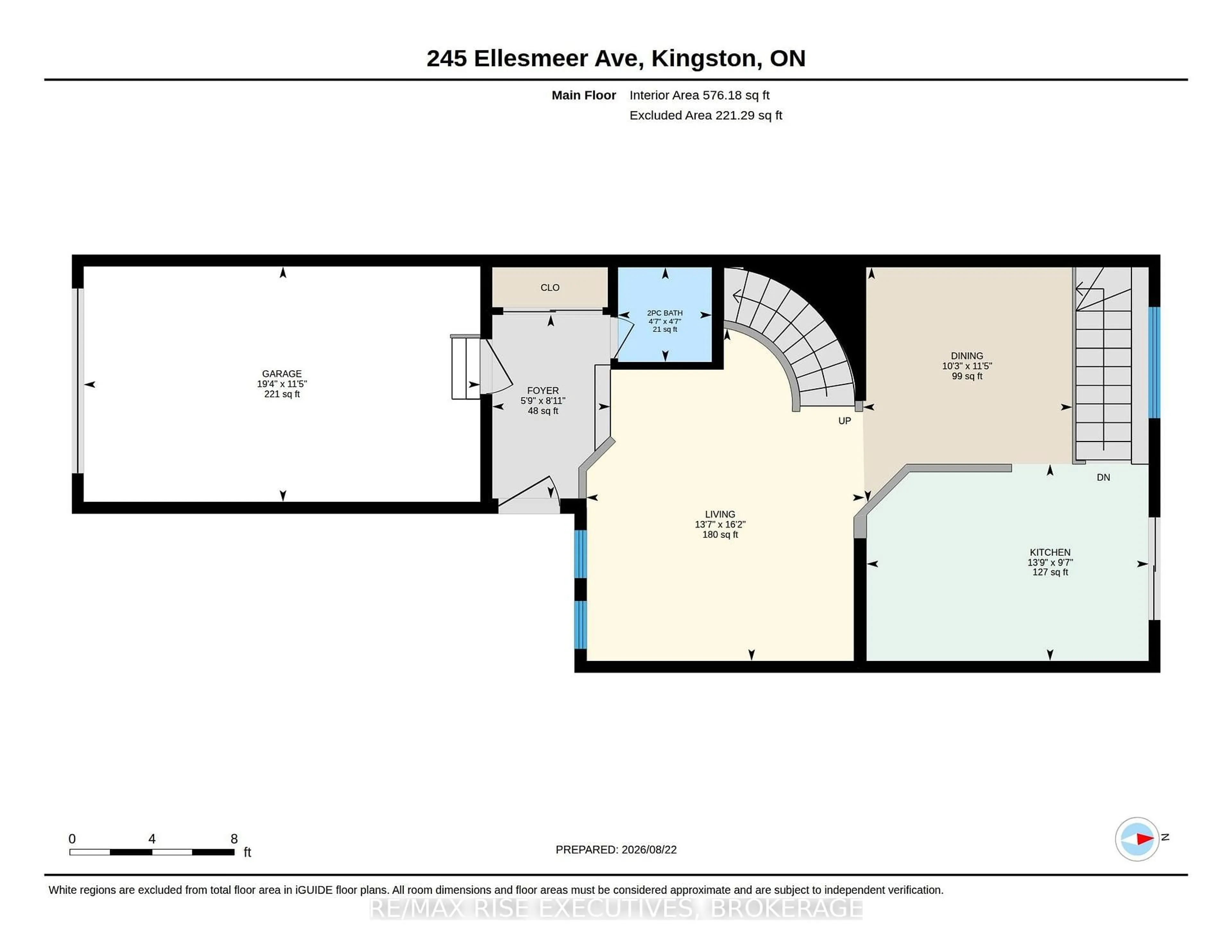 Floor plan for 254 Ellesmeer Ave, Kingston Ontario K7P 3C6