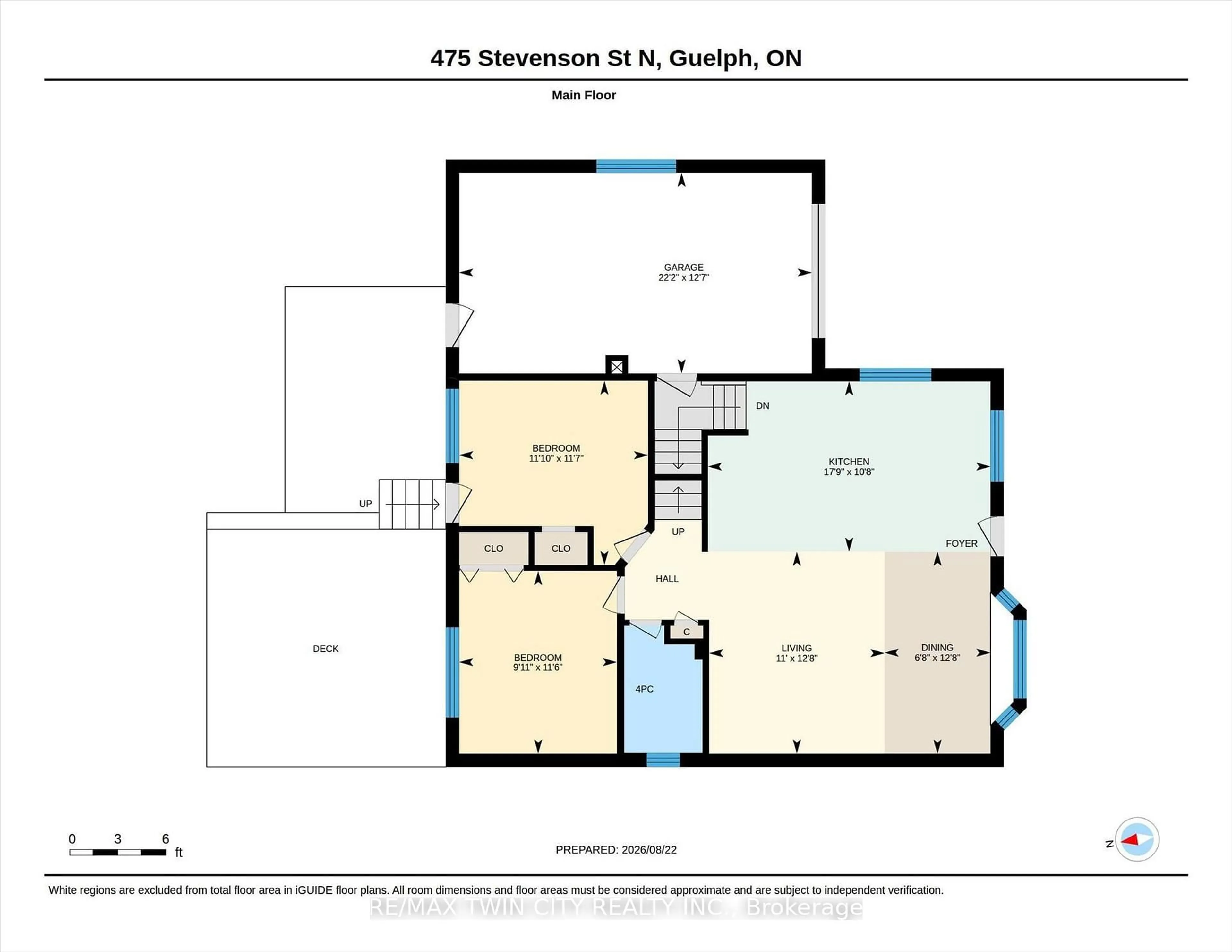 Floor plan for 475 Stevenson St, Guelph Ontario N1E 5C6
