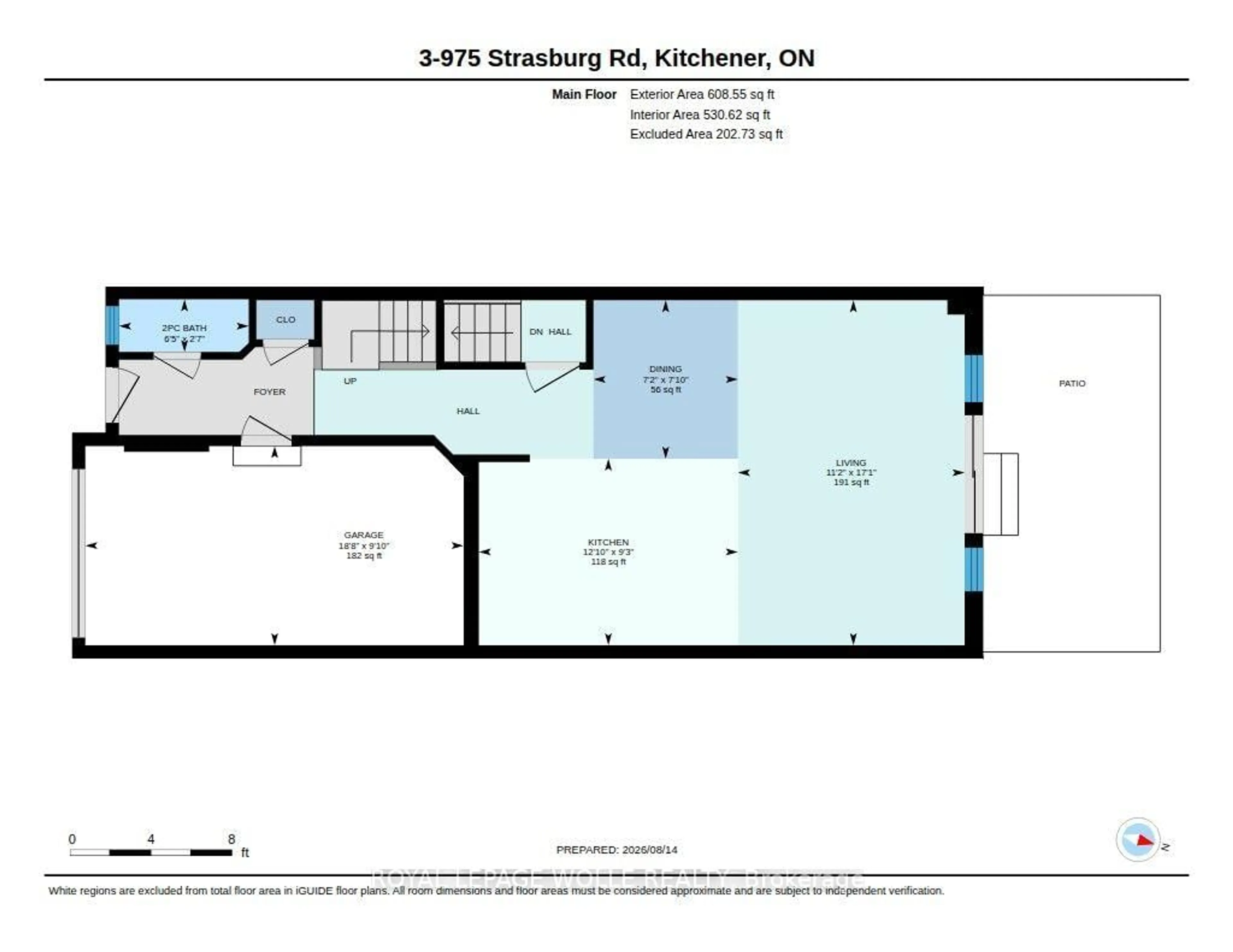 Floor plan for 975 Strasburg Rd #3, Kitchener Ontario N2E 0A8
