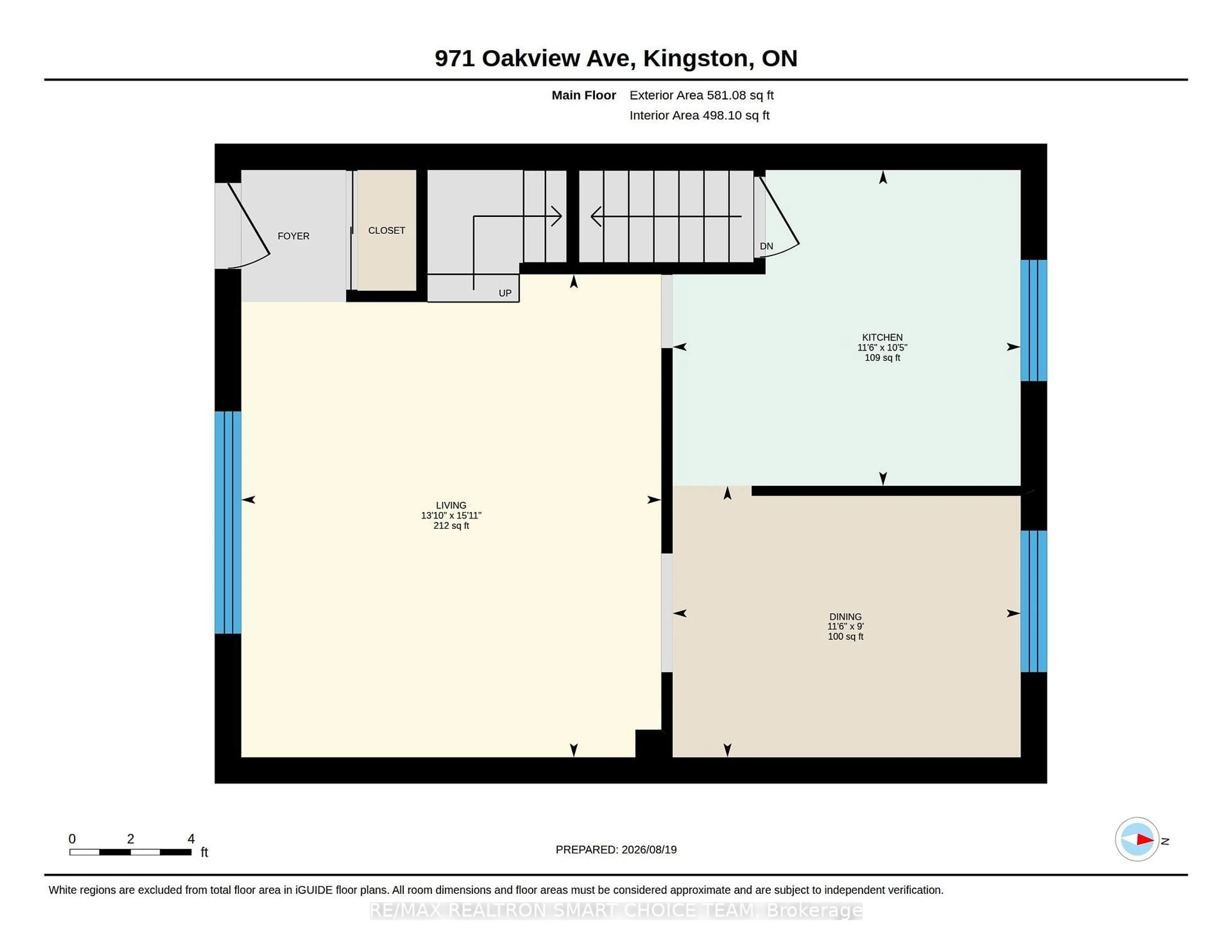 Floor plan for 971 Oakview Ave, Kingston Ontario K7M 6W9