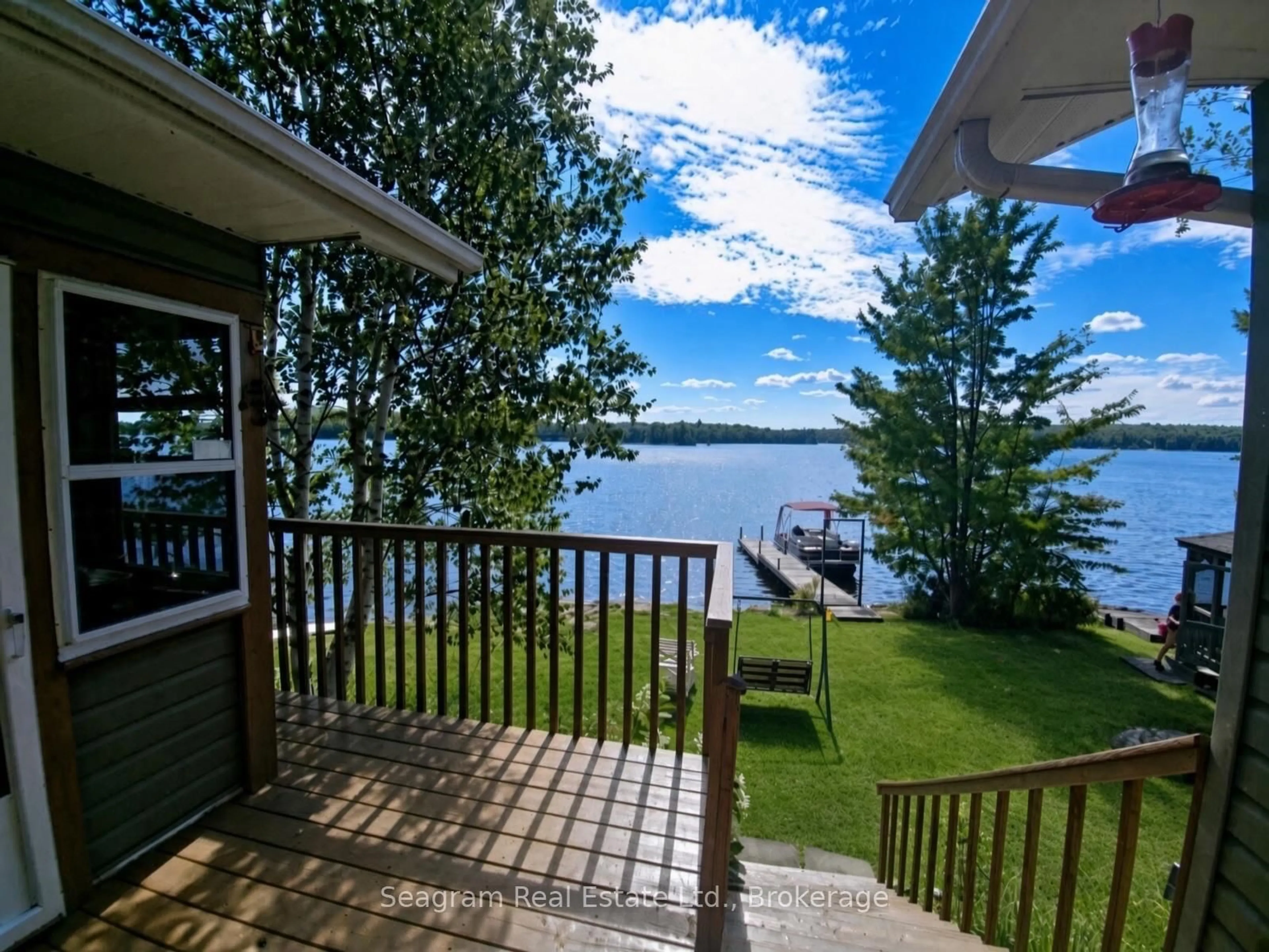 Patio, water/lake/river/ocean view for 266 Cheer Lake Rd, Strong Ontario P0A 1Z0