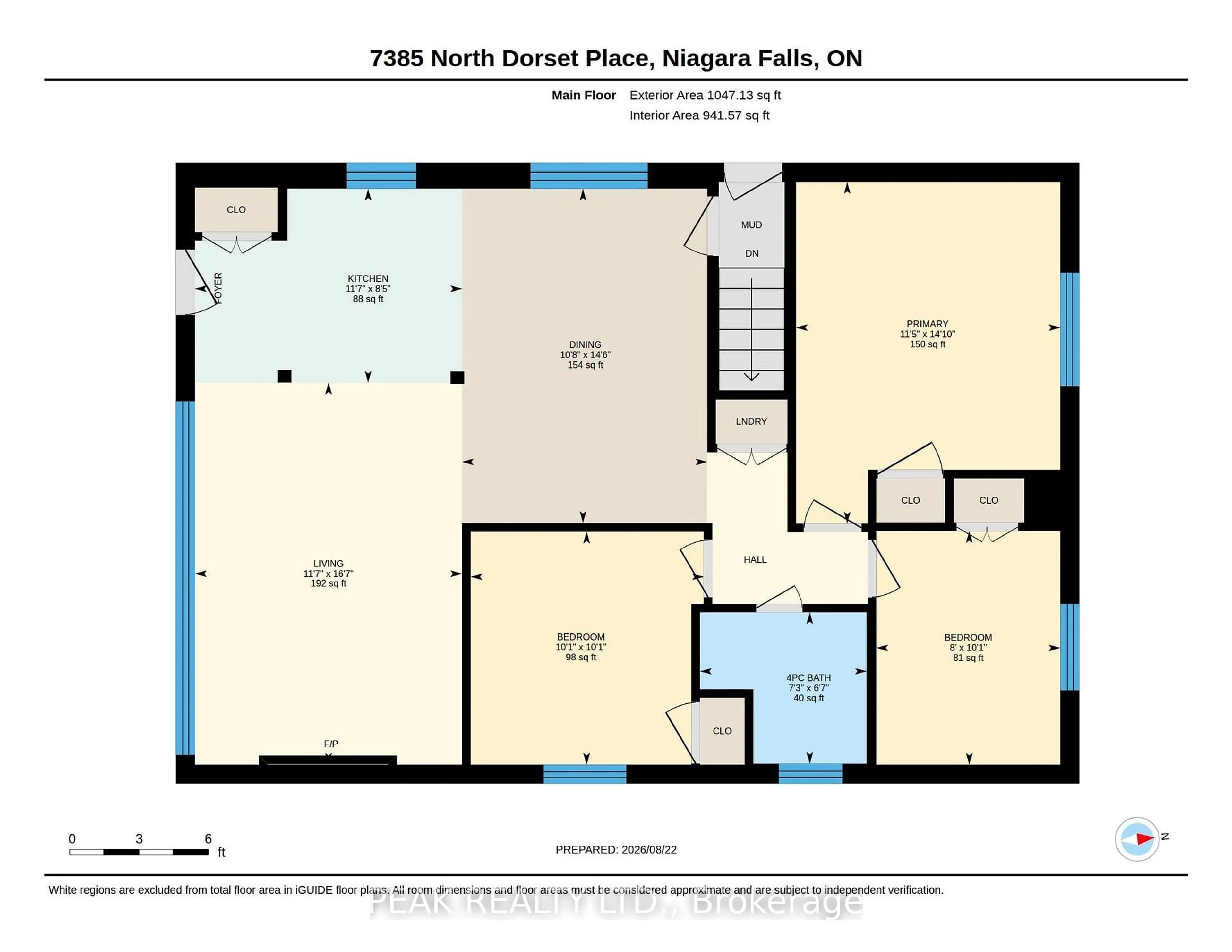 Floor plan for 7385 North Dorset Pl, Niagara Falls Ontario L2J 3T3