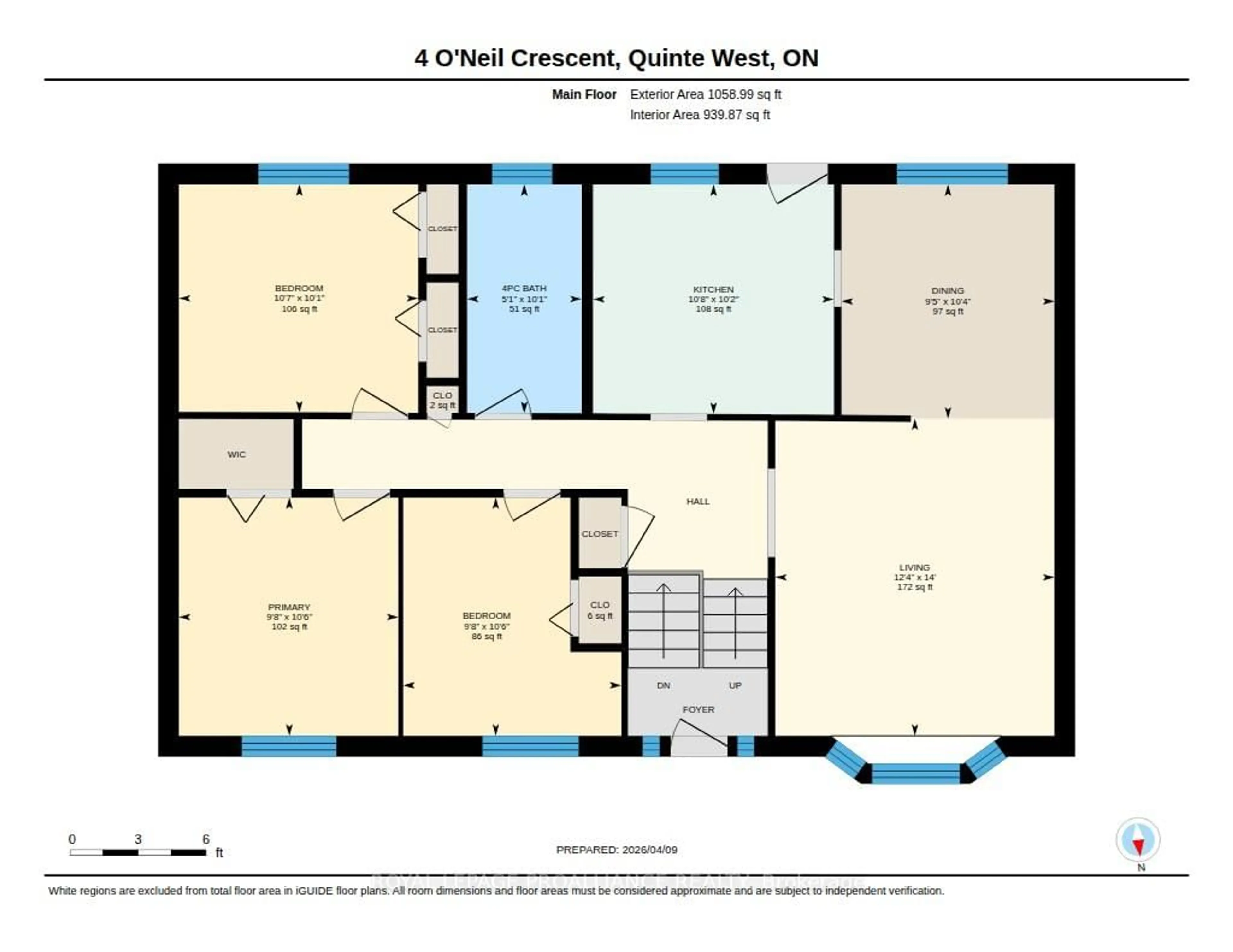 Floor plan for 4 O'Neil Cres, Quinte West Ontario K8V 5Y6
