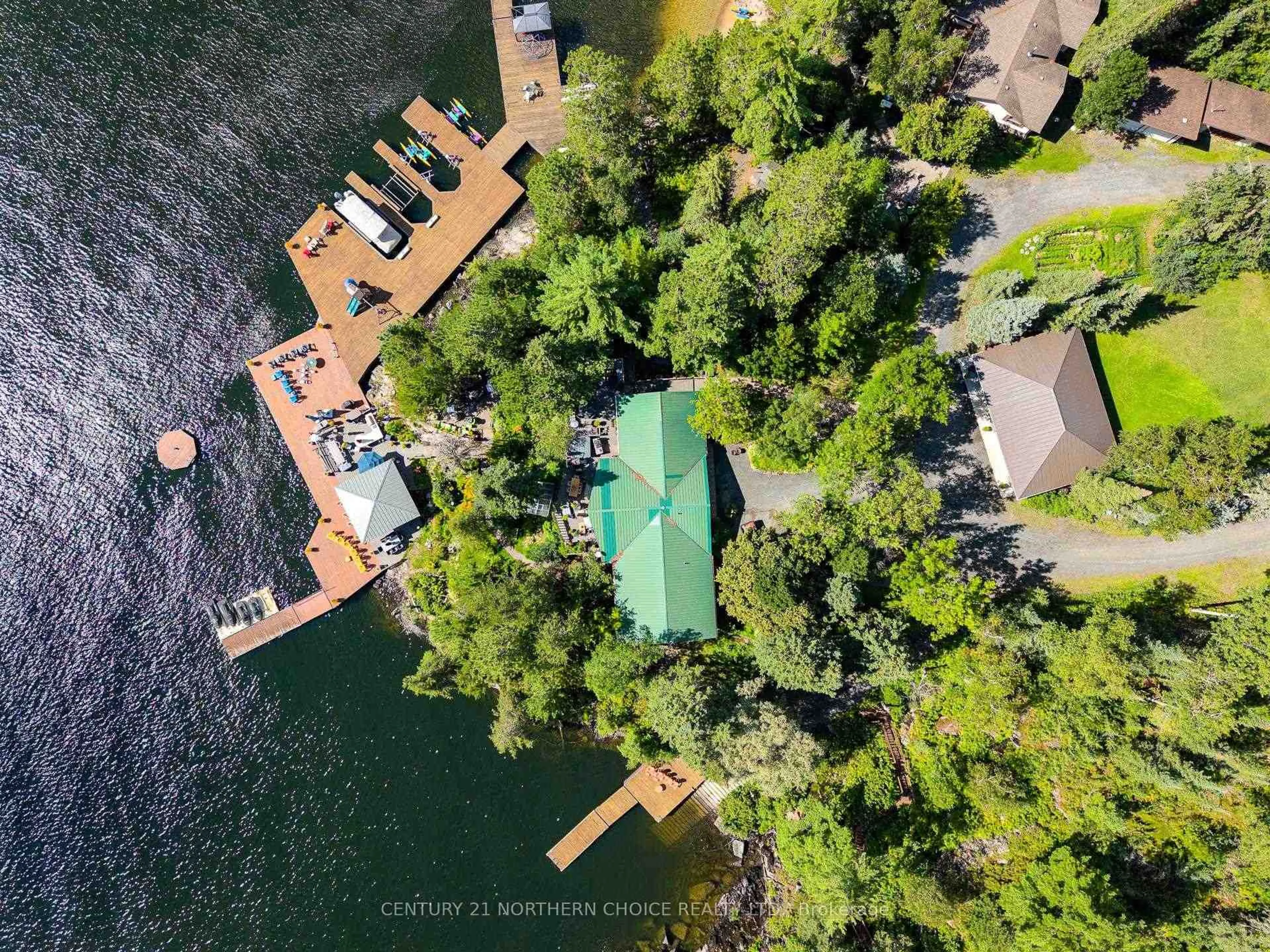 A pic from outside/outdoor area/front of a property/back of a property/a pic from drone, water/lake/river/ocean view for A15 CLEARWATER BAY, Kenora Remote Area Ontario P0X 1S0