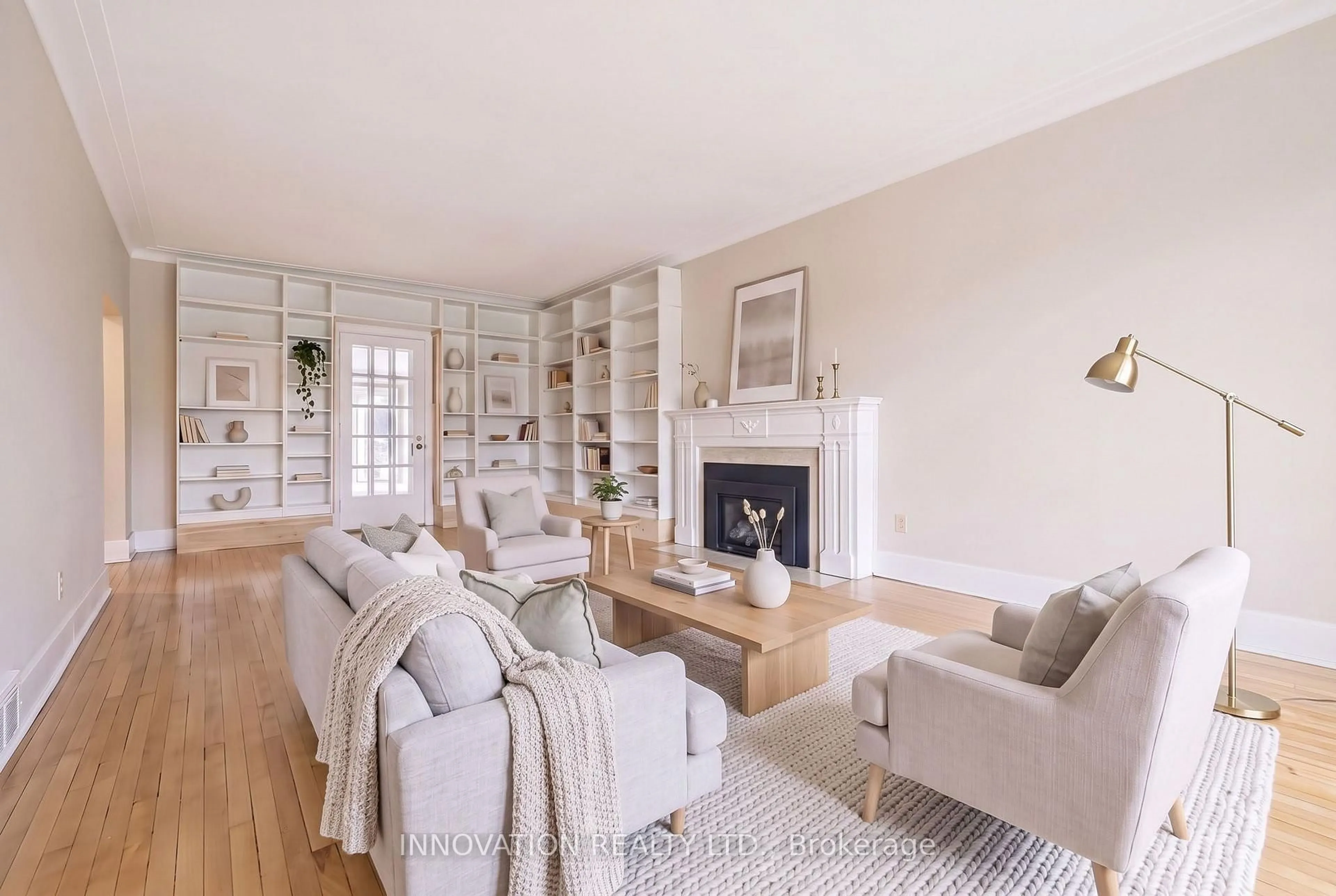 Living room with furniture, wood/laminate floor for 262 Bell St, Arnprior Ontario K7S 2R6