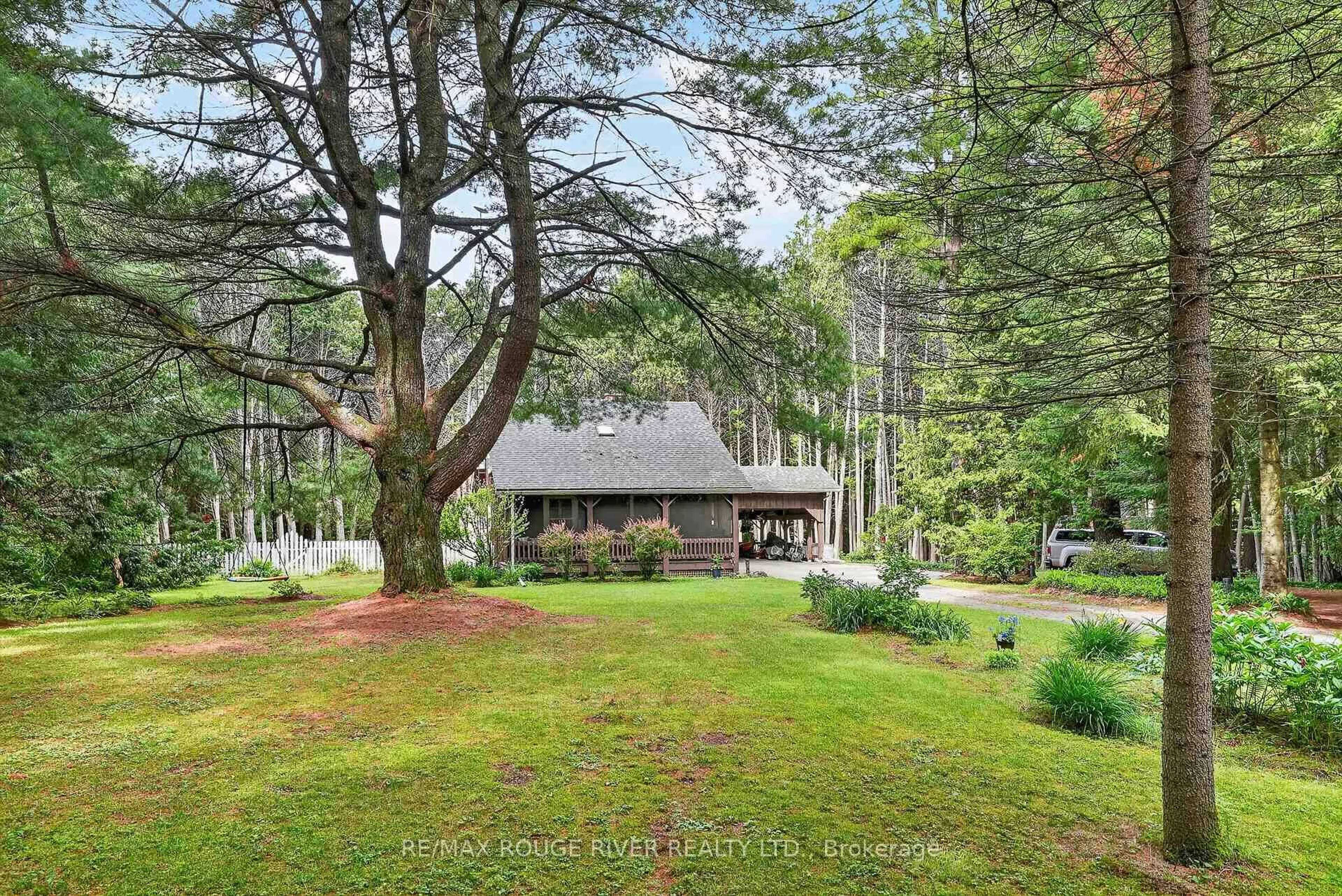 A pic from outside/outdoor area/front of a property/back of a property/a pic from drone, forest/trees view for 5100 Heaslip Lane, Port Hope Ontario L1A 3V8