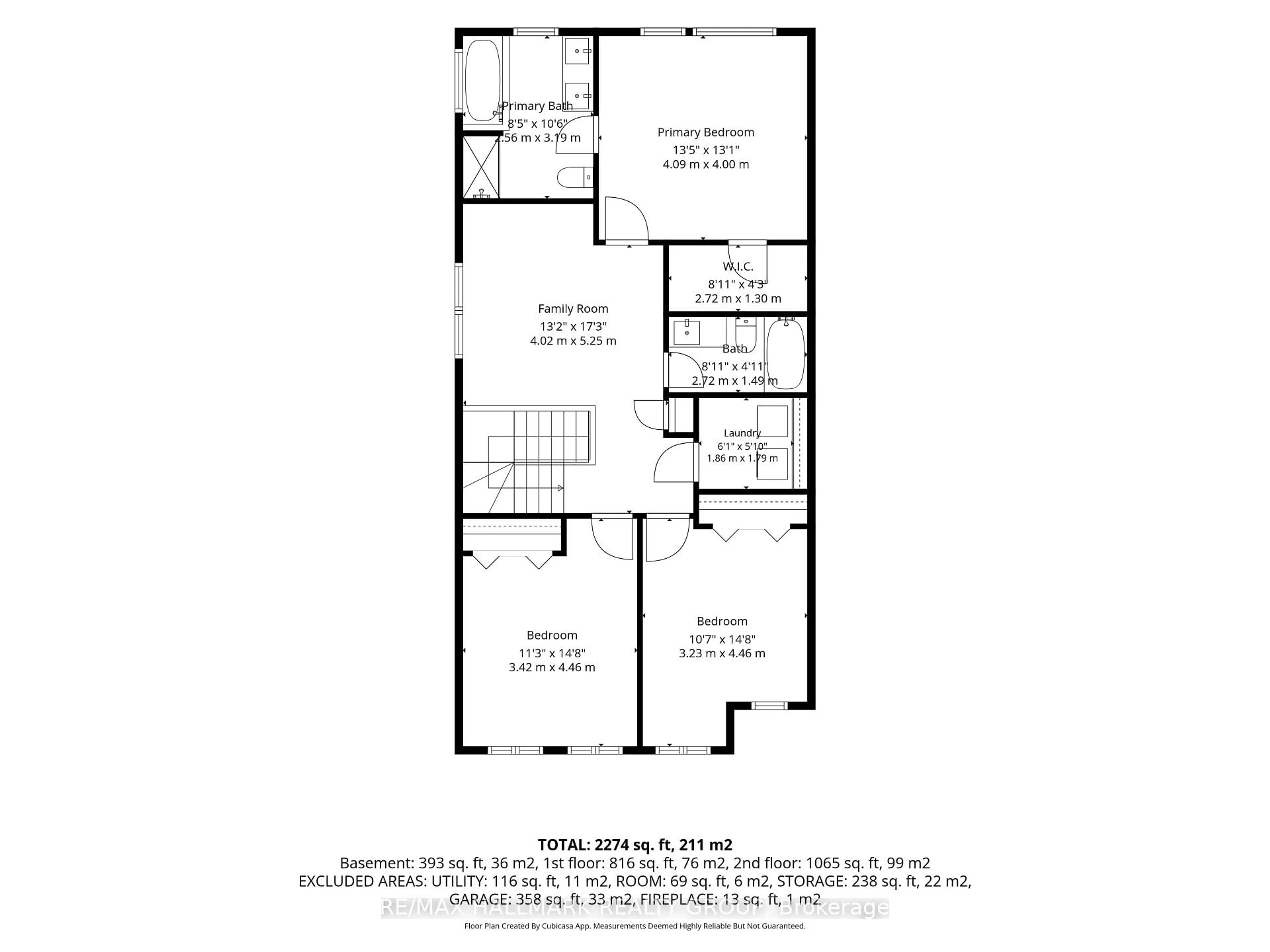 Floor plan for 917 Atrium Rdge, Ottawa Ontario K4M 0N8