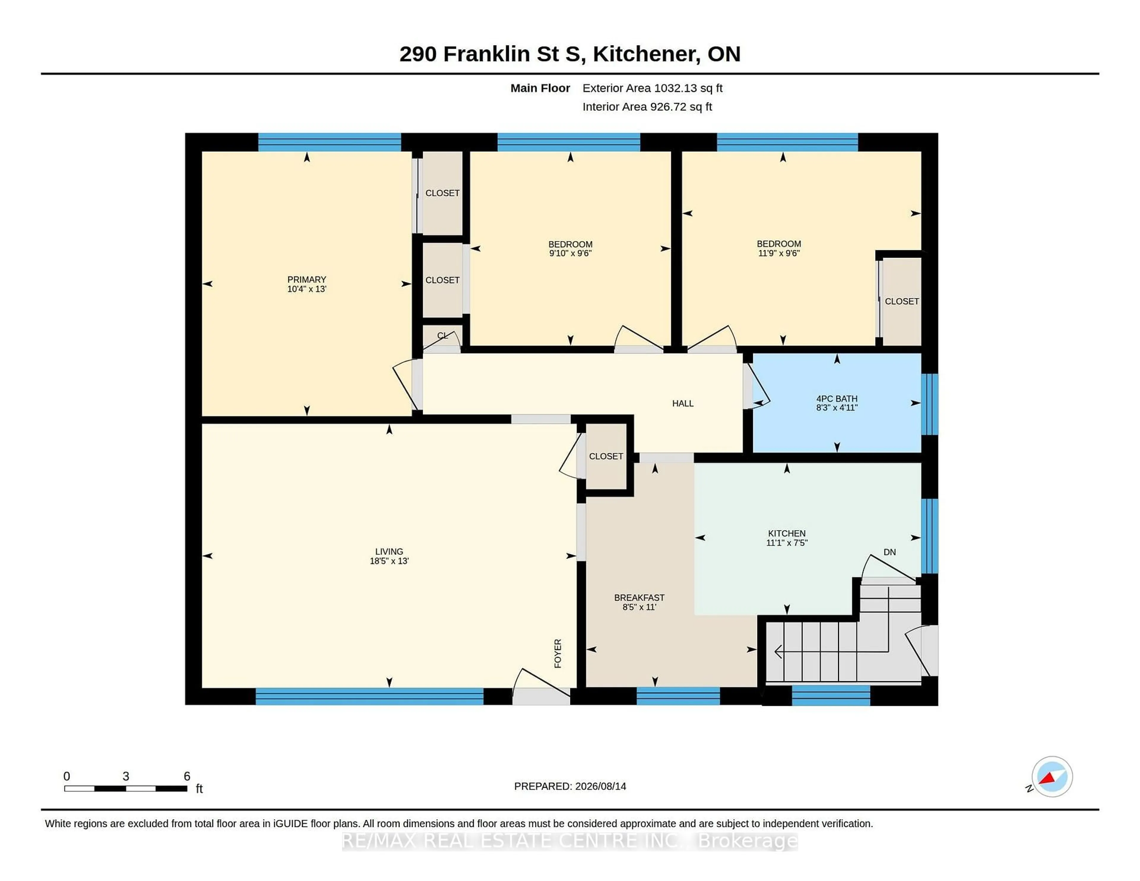 Floor plan for 209 Franklin St, Kitchener Ontario N2C 1R8