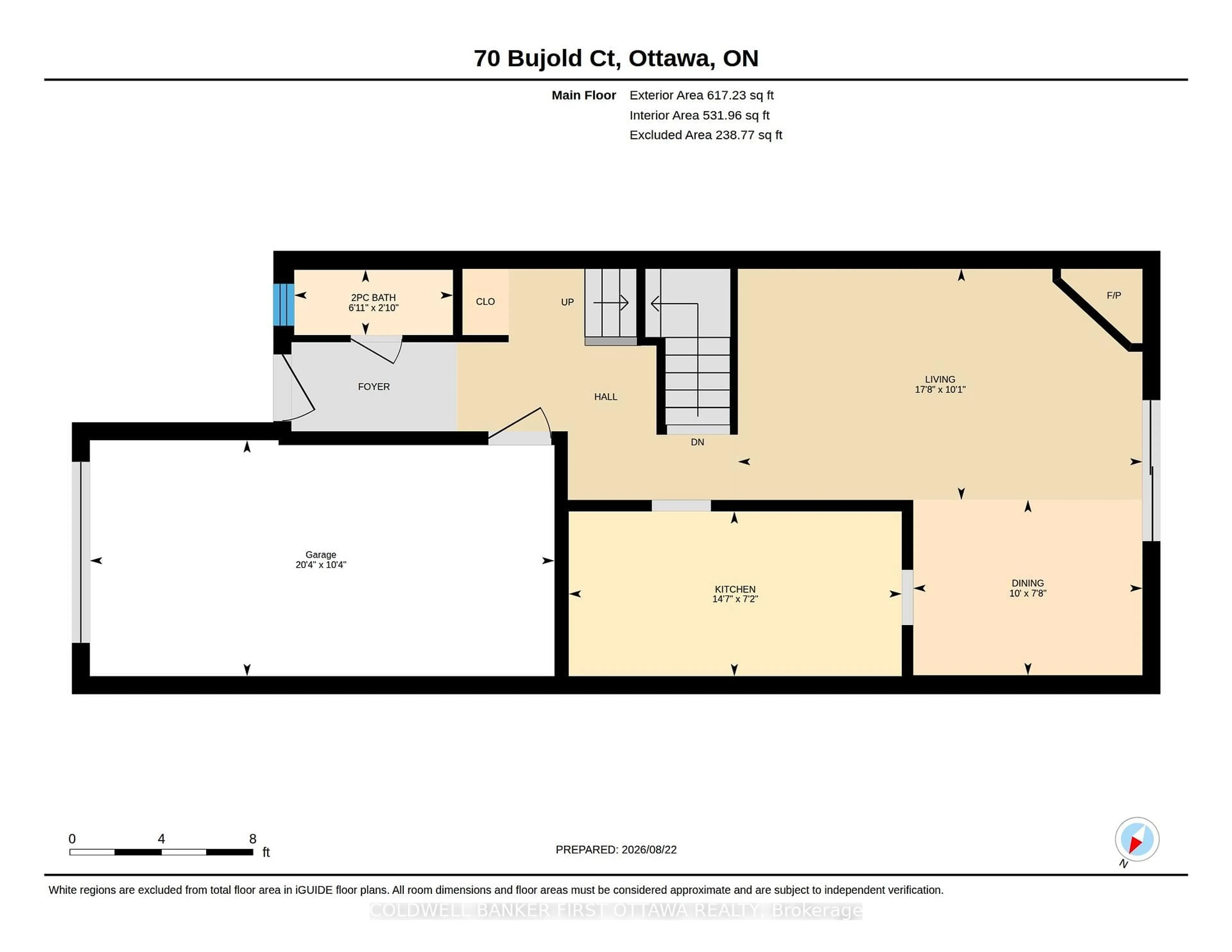 Floor plan for 70 Bujold Crt #19, Ottawa Ontario K2L 3N8