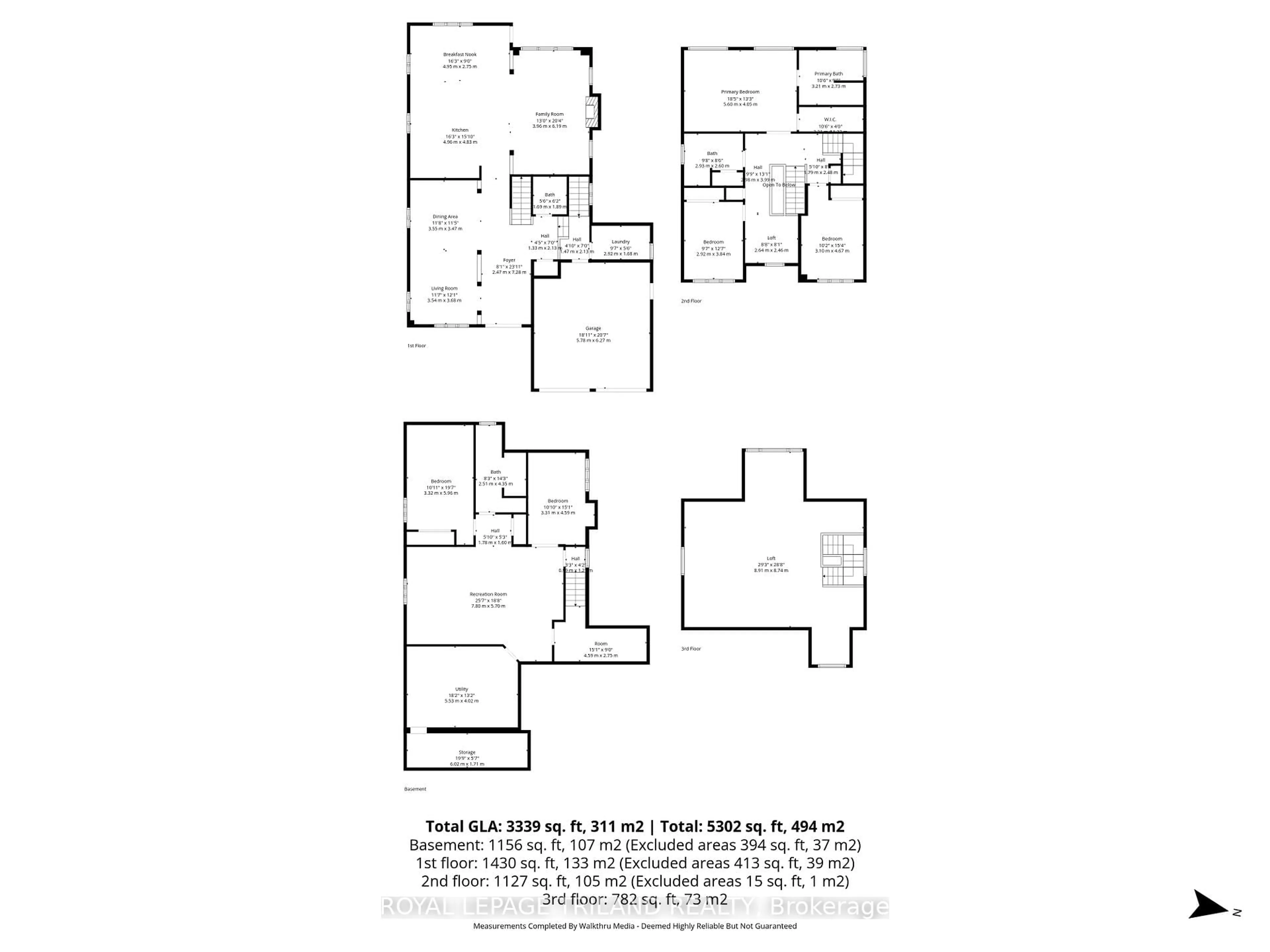 Floor plan for 1018 LOFT Crt, London North Ontario N6G 0J9