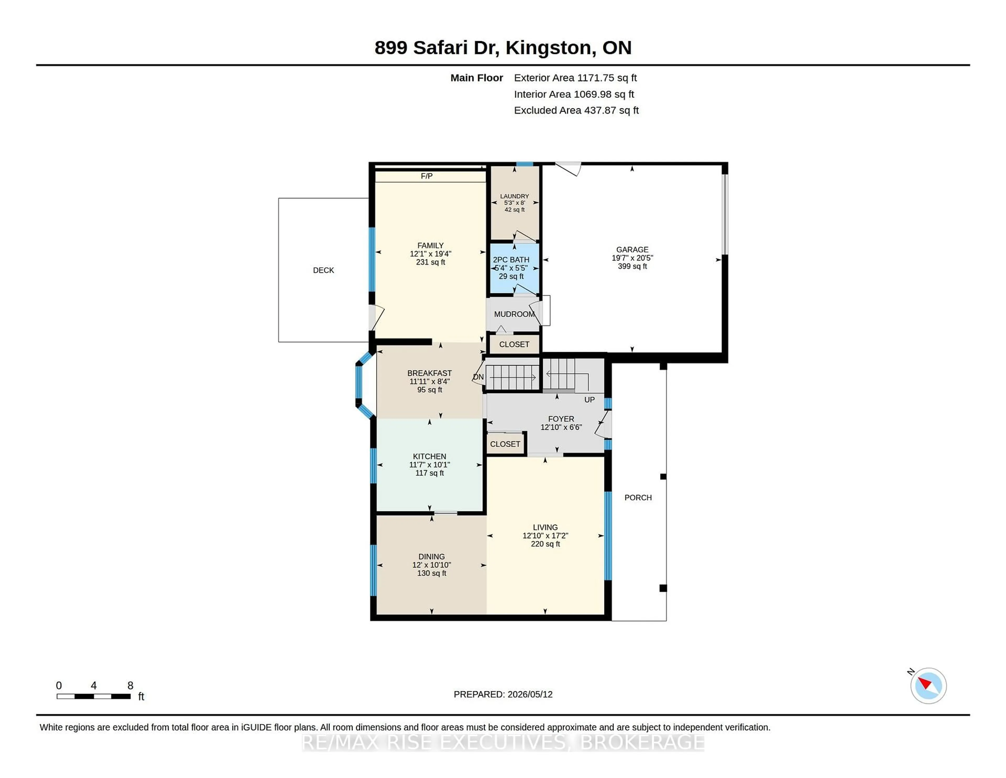 Floor plan for 899 Safari Dr, Kingston Ontario K7M 6W2