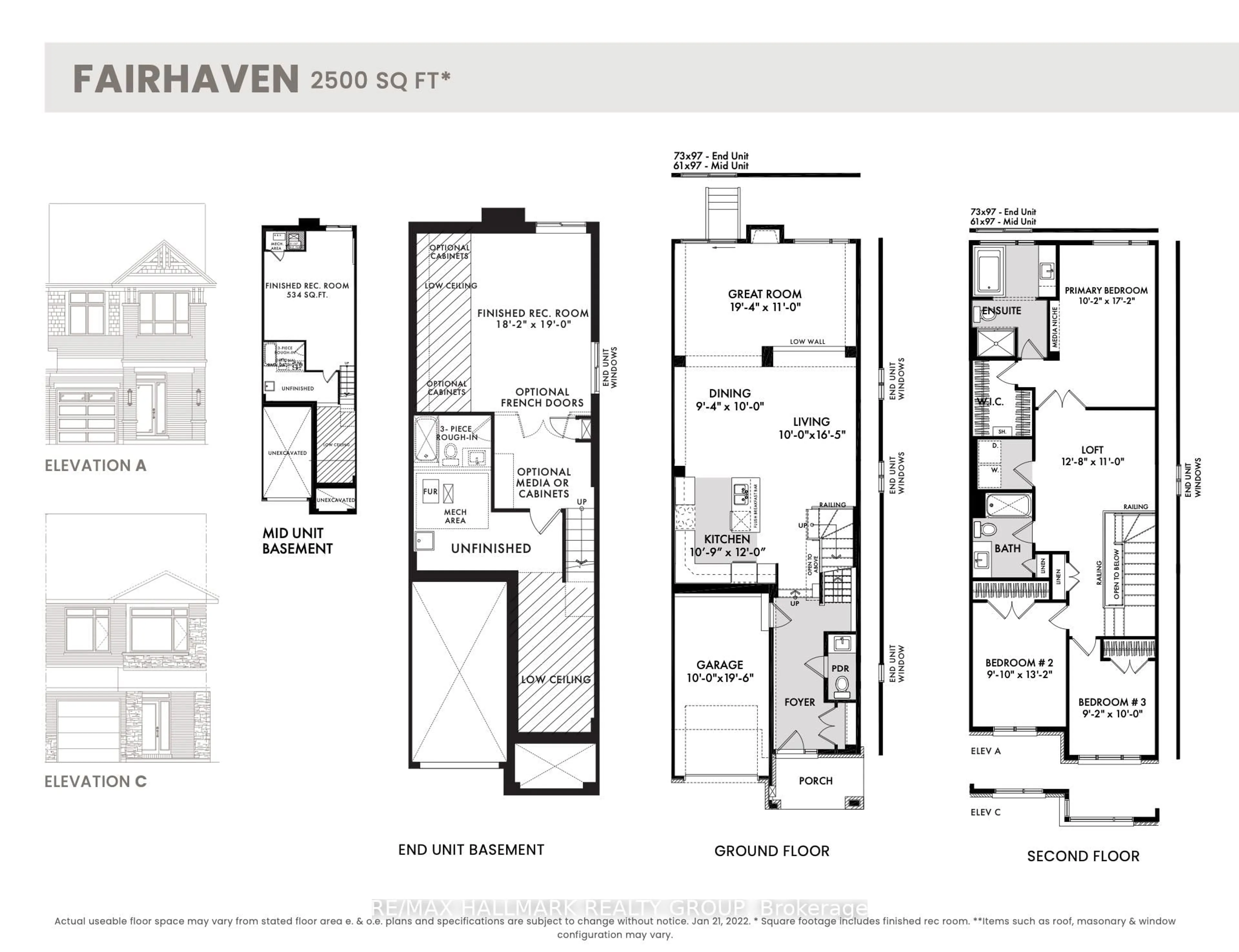 Floor plan for 254 Dolce Cres, Ottawa Ontario K1X 0B3