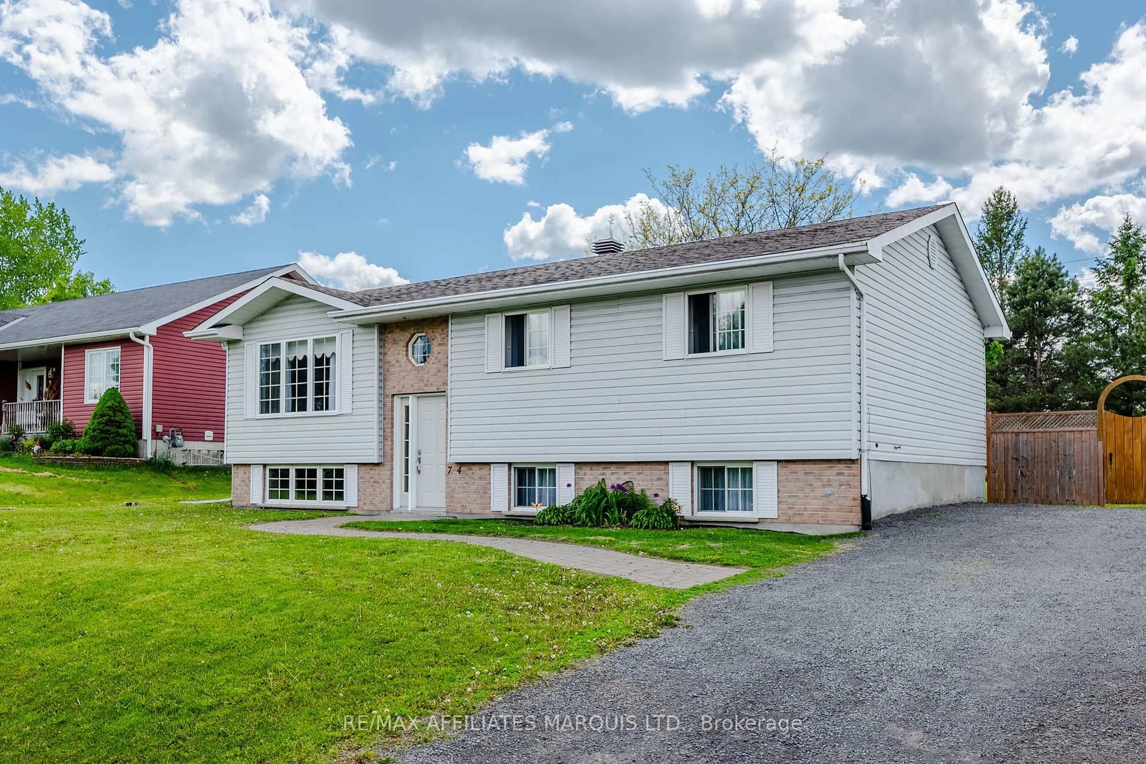 Home with vinyl exterior material, street for 74 Columbia Ave, South Stormont Ontario K0C 1P0
