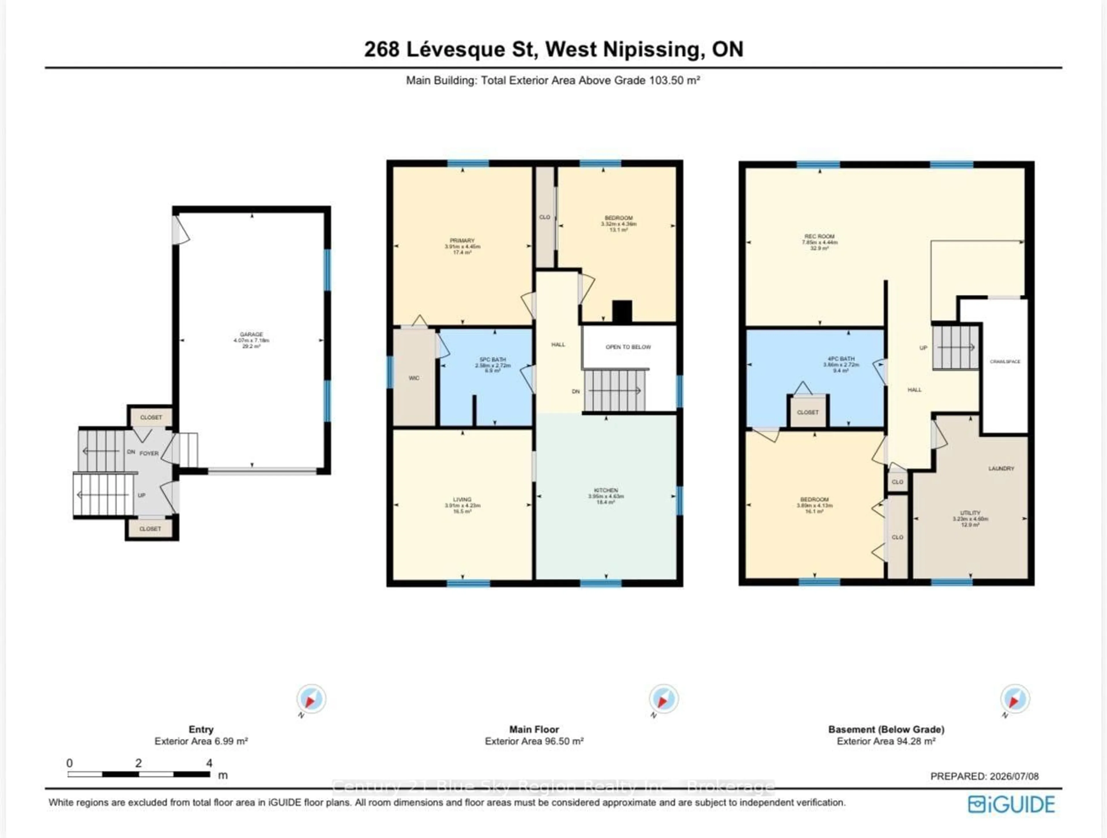 Floor plan for 268 Levesque St, West Nipissing Ontario P2B 3A3