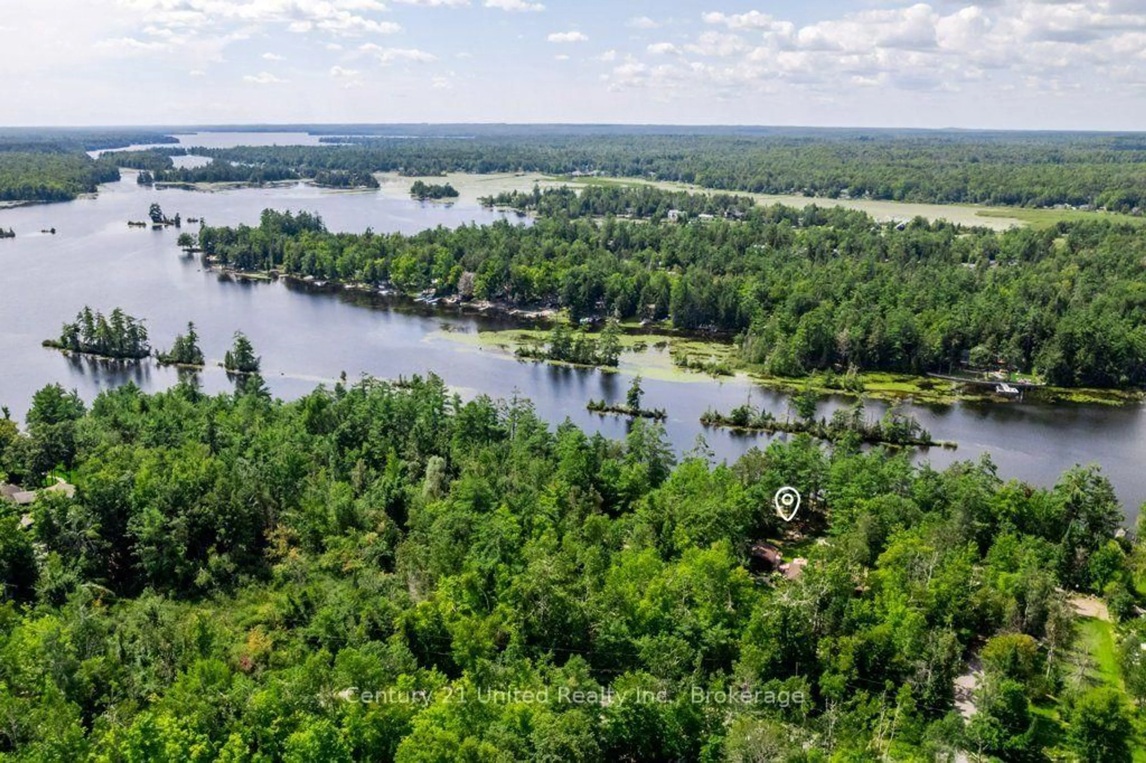 A pic from outside/outdoor area/front of a property/back of a property/a pic from drone, water/lake/river/ocean view for 41 Hall Cres, Trent Lakes Ontario K0L 1J0