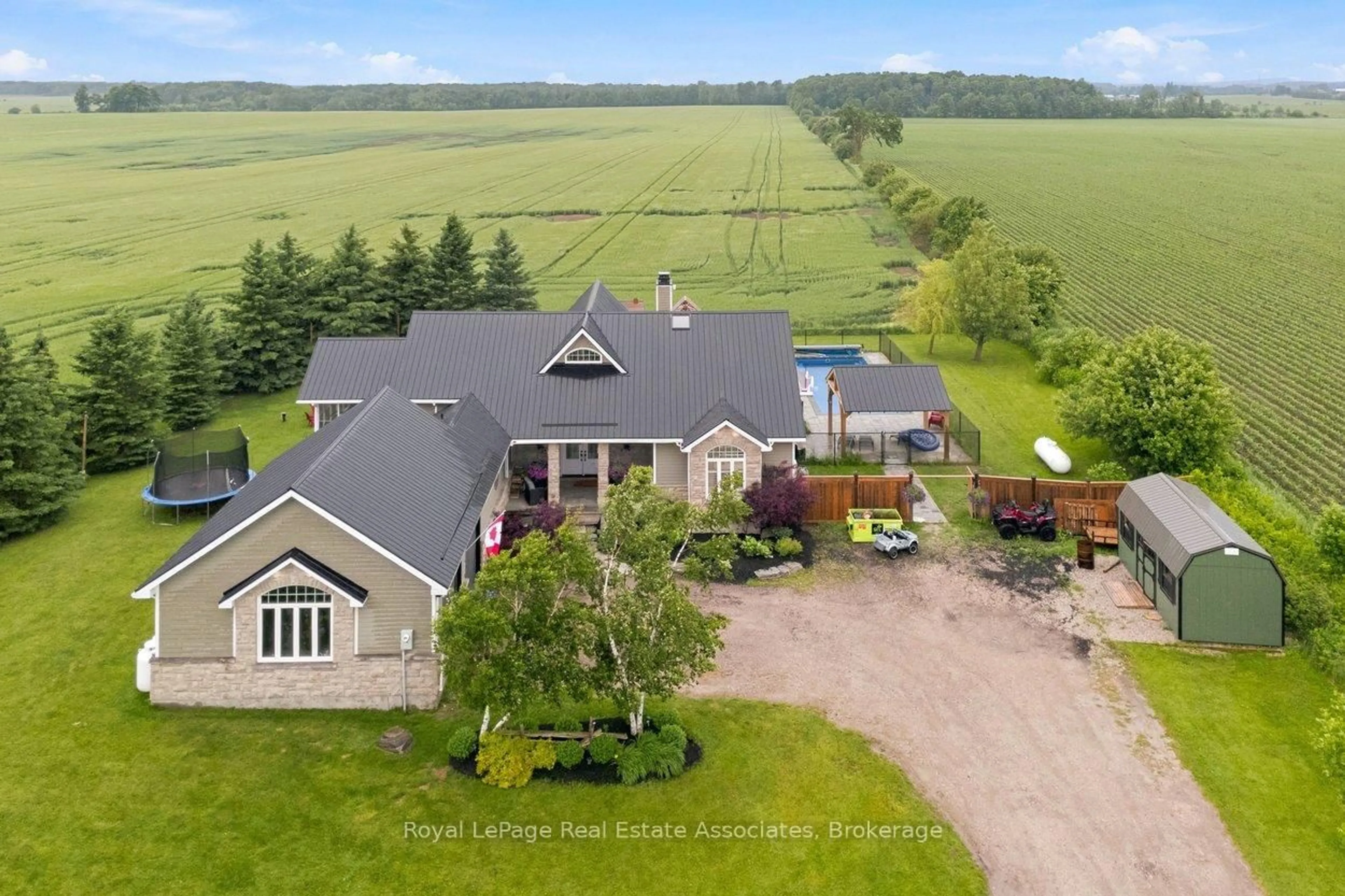 A pic from outside/outdoor area/front of a property/back of a property/a pic from drone, unknown for 321311 Concession Rd #6-7, East Luther Grand Valley Ontario L9W 0W8