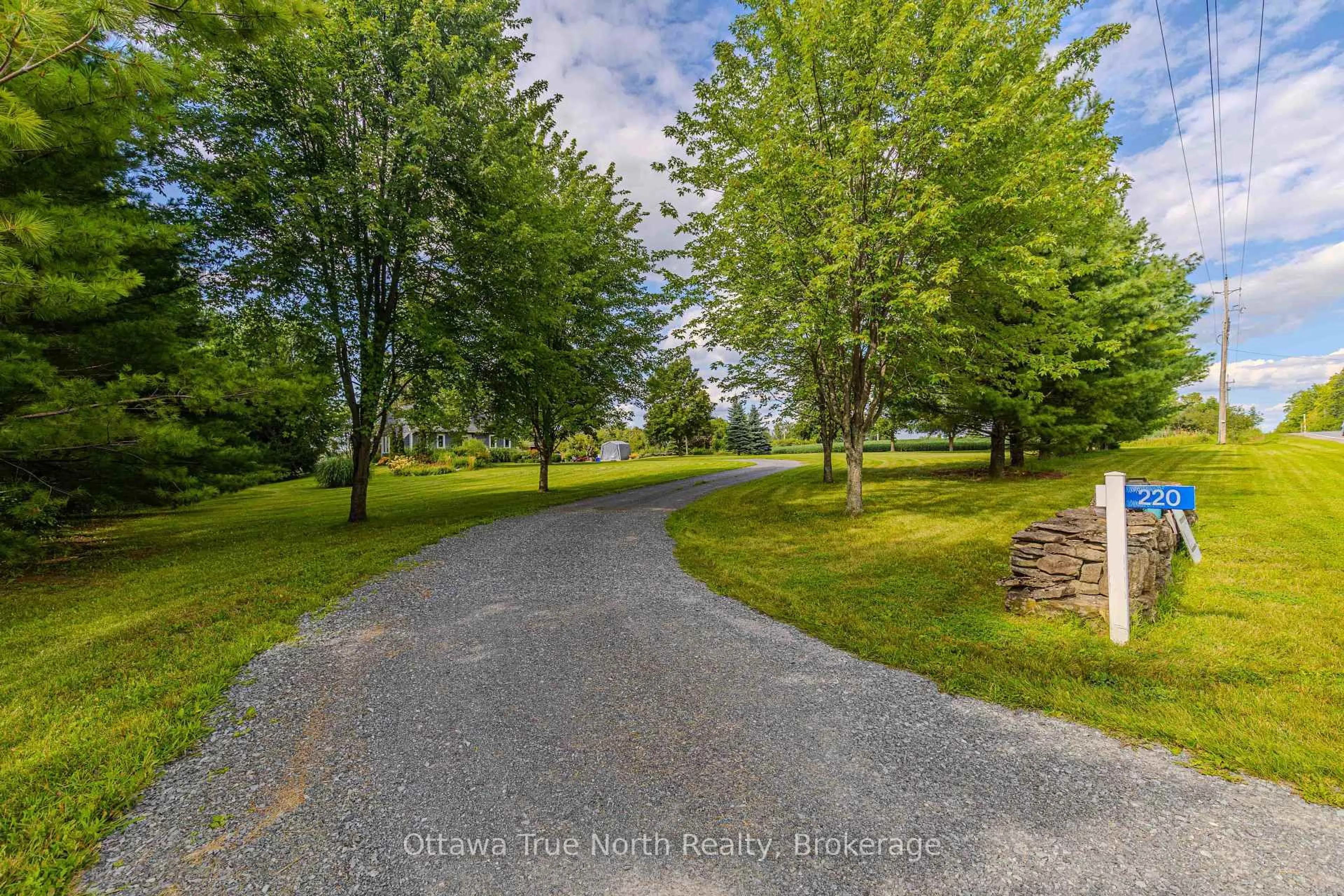 A pic from outside/outdoor area/front of a property/back of a property/a pic from drone, water/lake/river/ocean view for 220 Ninth Line, Carleton Place Ontario K7C 0V9