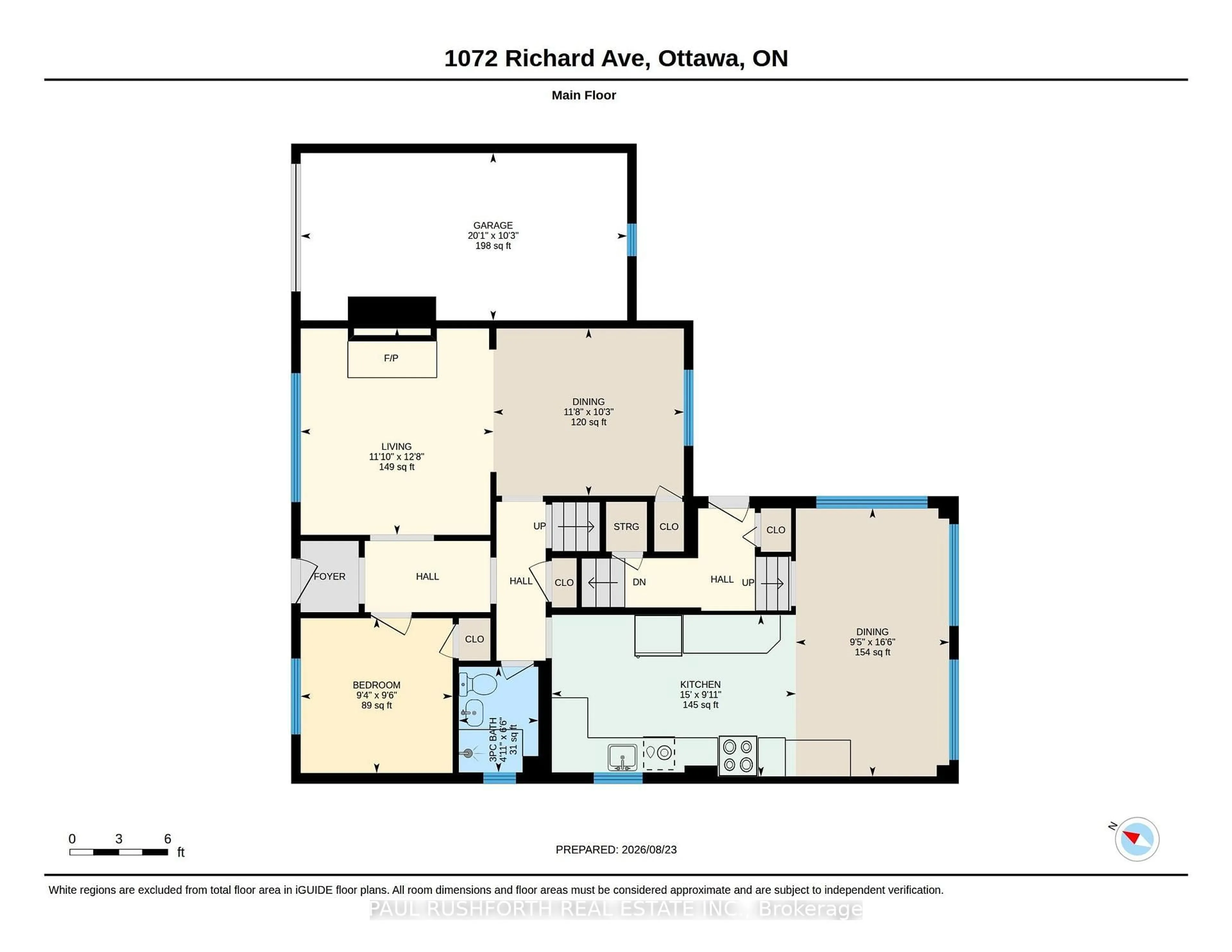 Floor plan for 1072 Richard Ave, Ottawa Ontario K1H 8C4