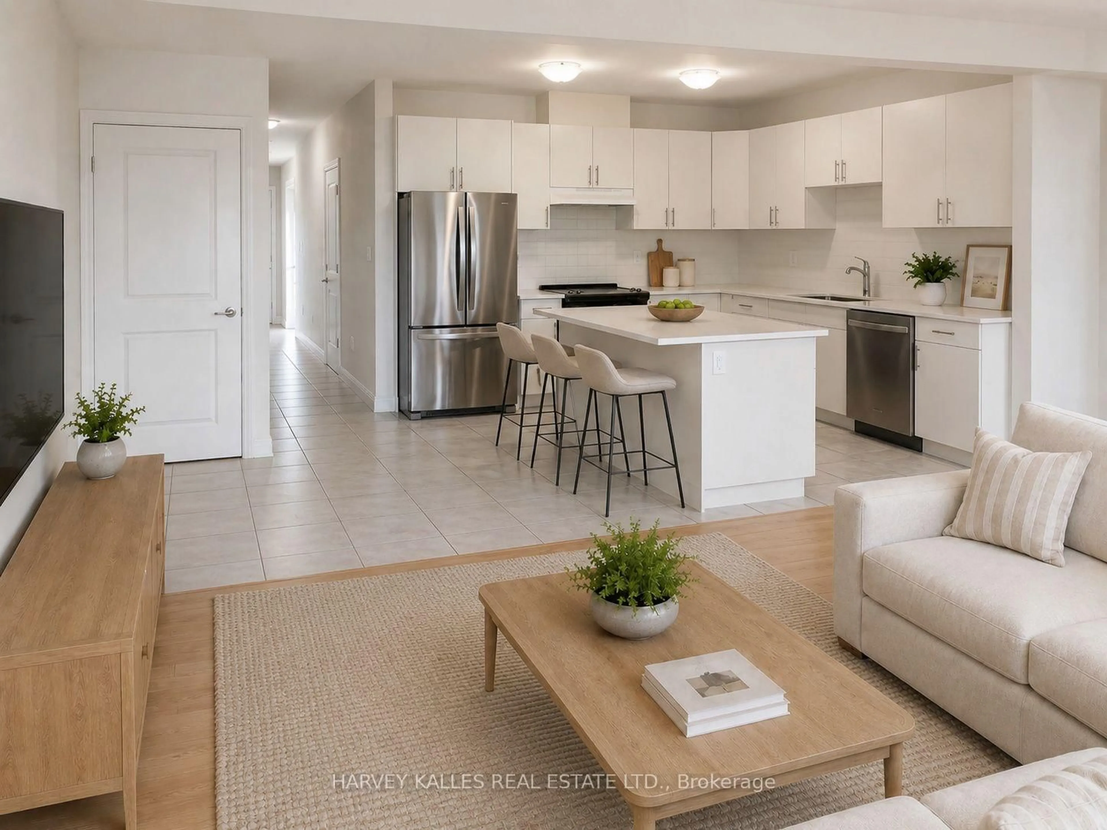 Open concept kitchen, ceramic/tile floor for 210 Middleton St, Zorra Ontario N0M 2N0
